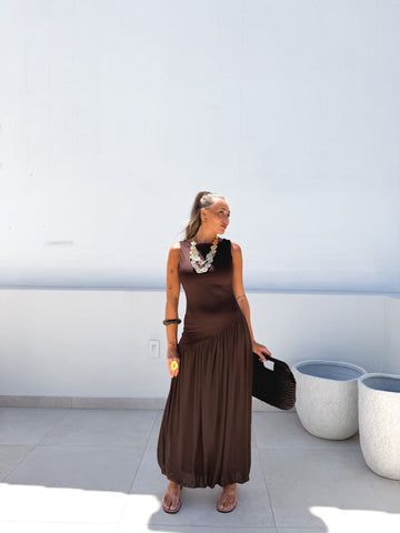 Vestido Julia Marrón
