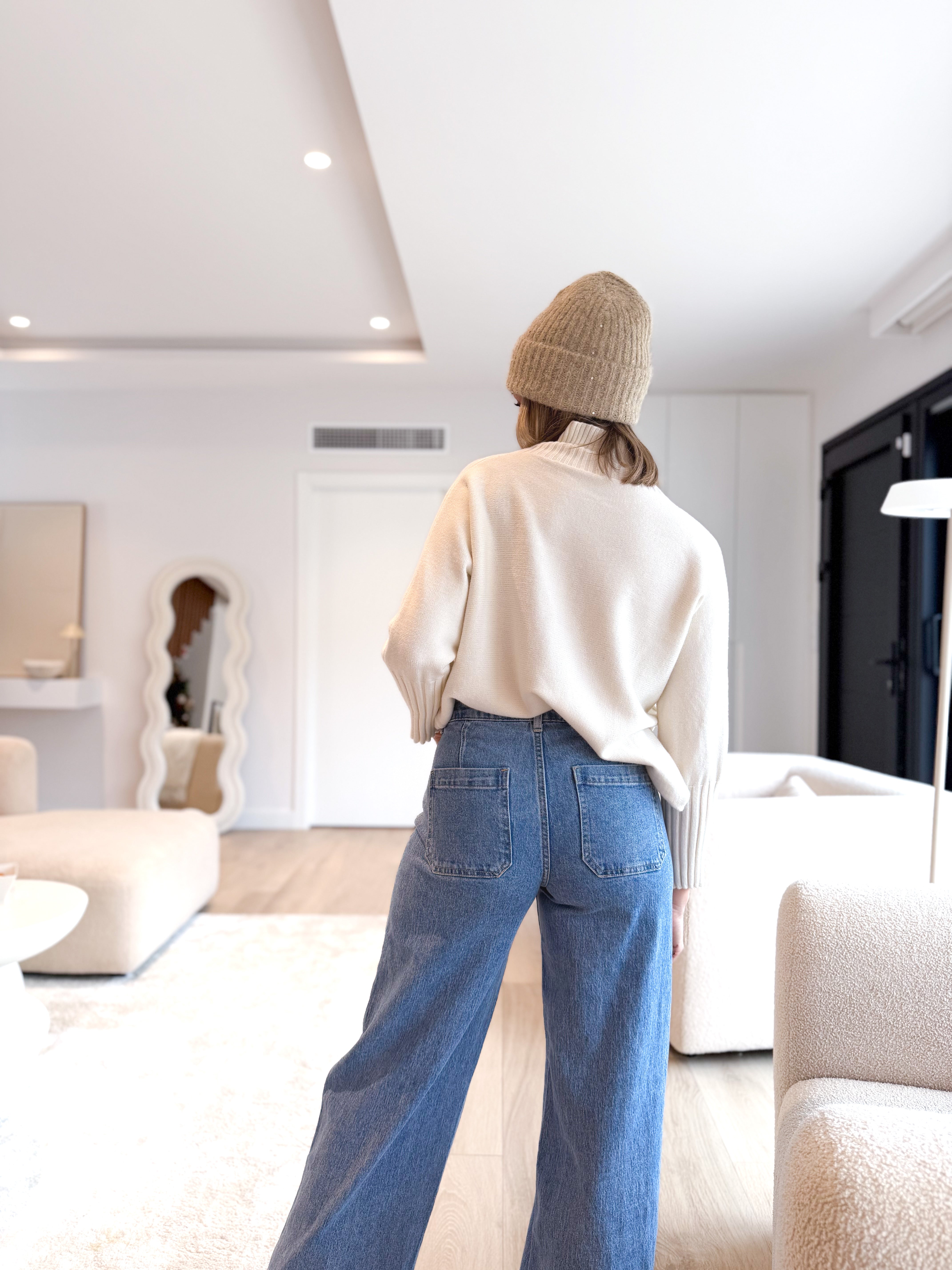 Jeans wide doble bolsillo