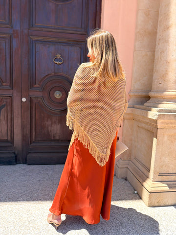 Poncho hilo dorado