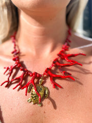 Collar Mar coral rojo