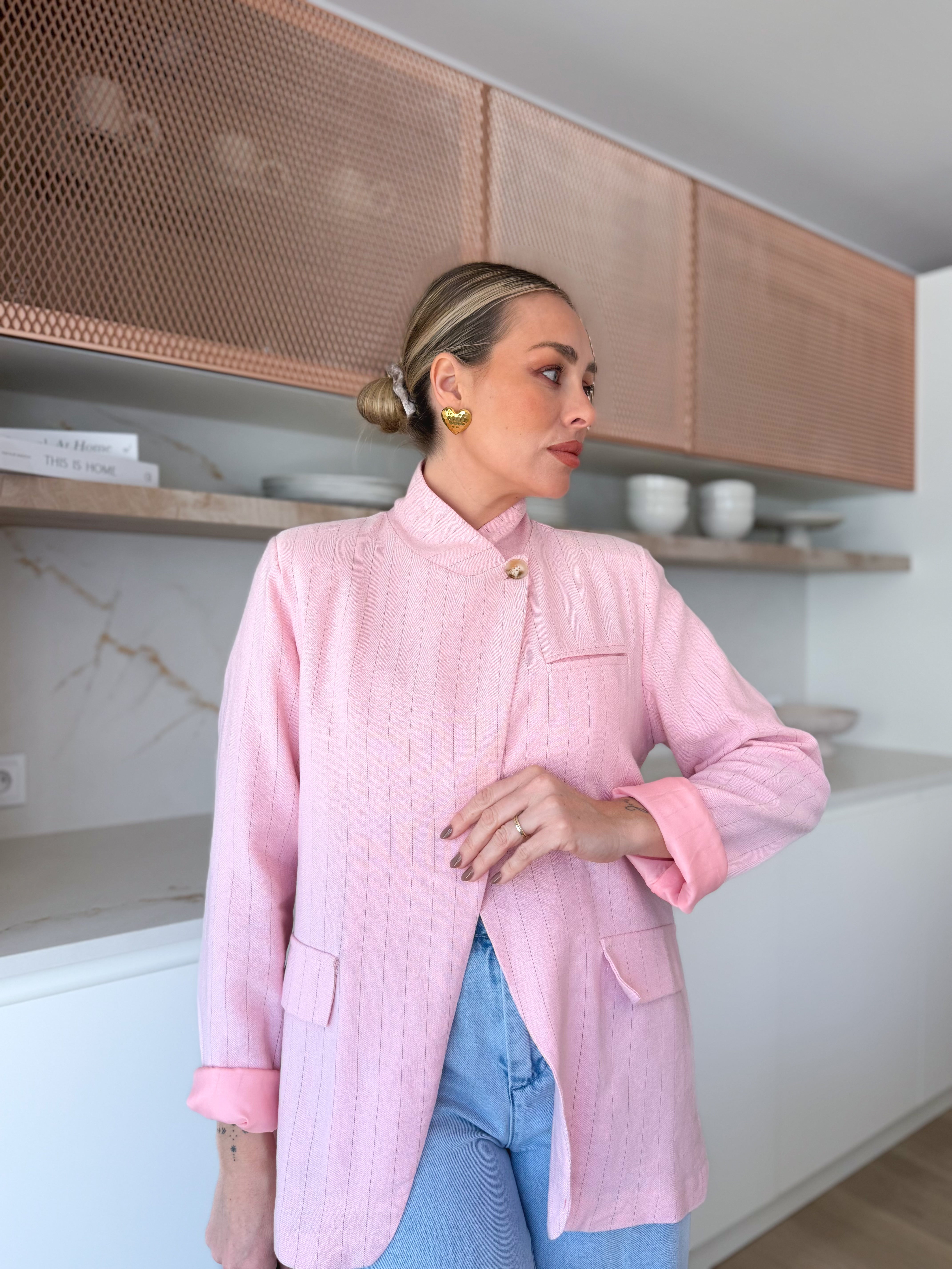 Blazer pinza cruzada Rosa