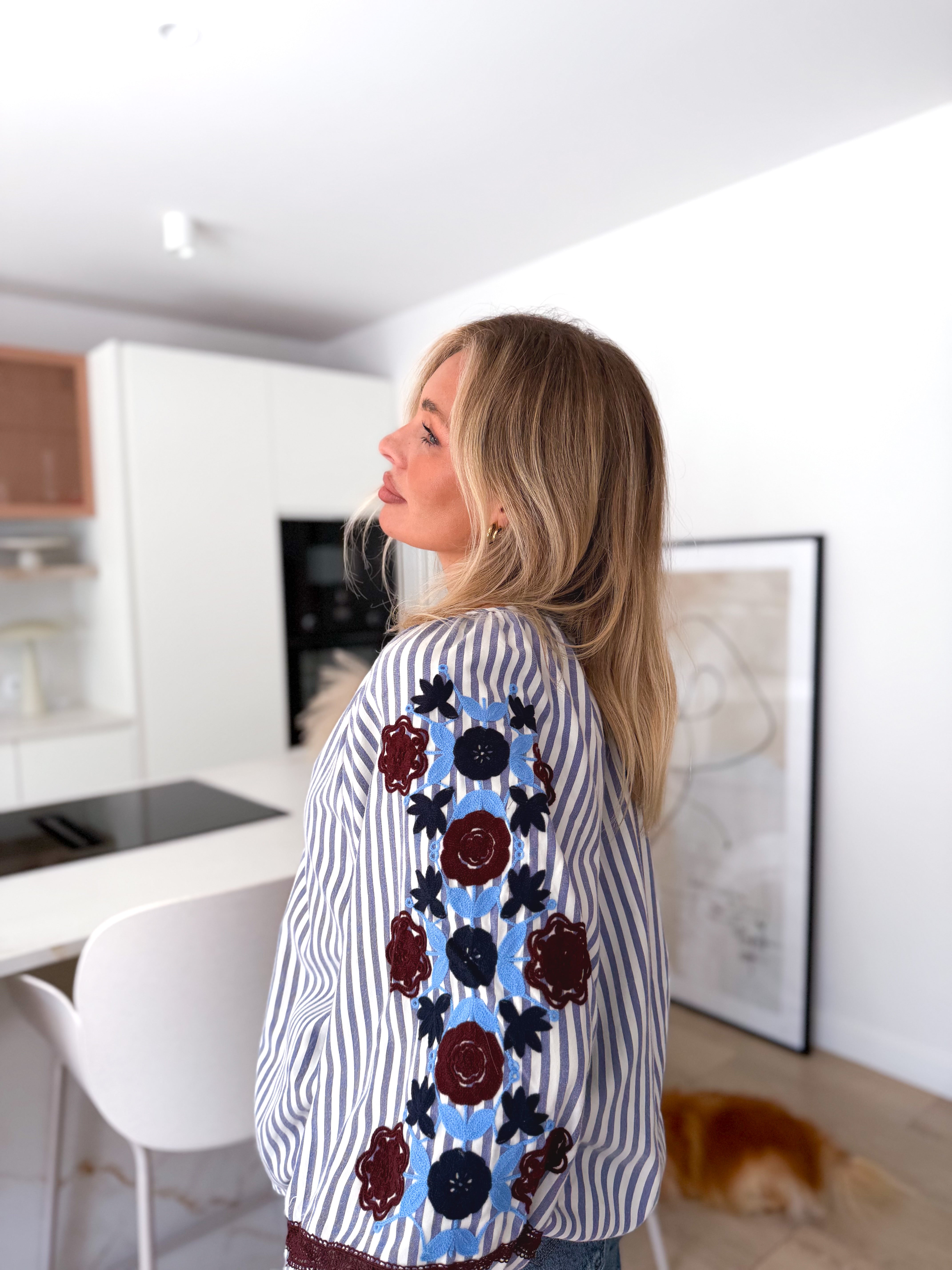 Blusa Rayas floral