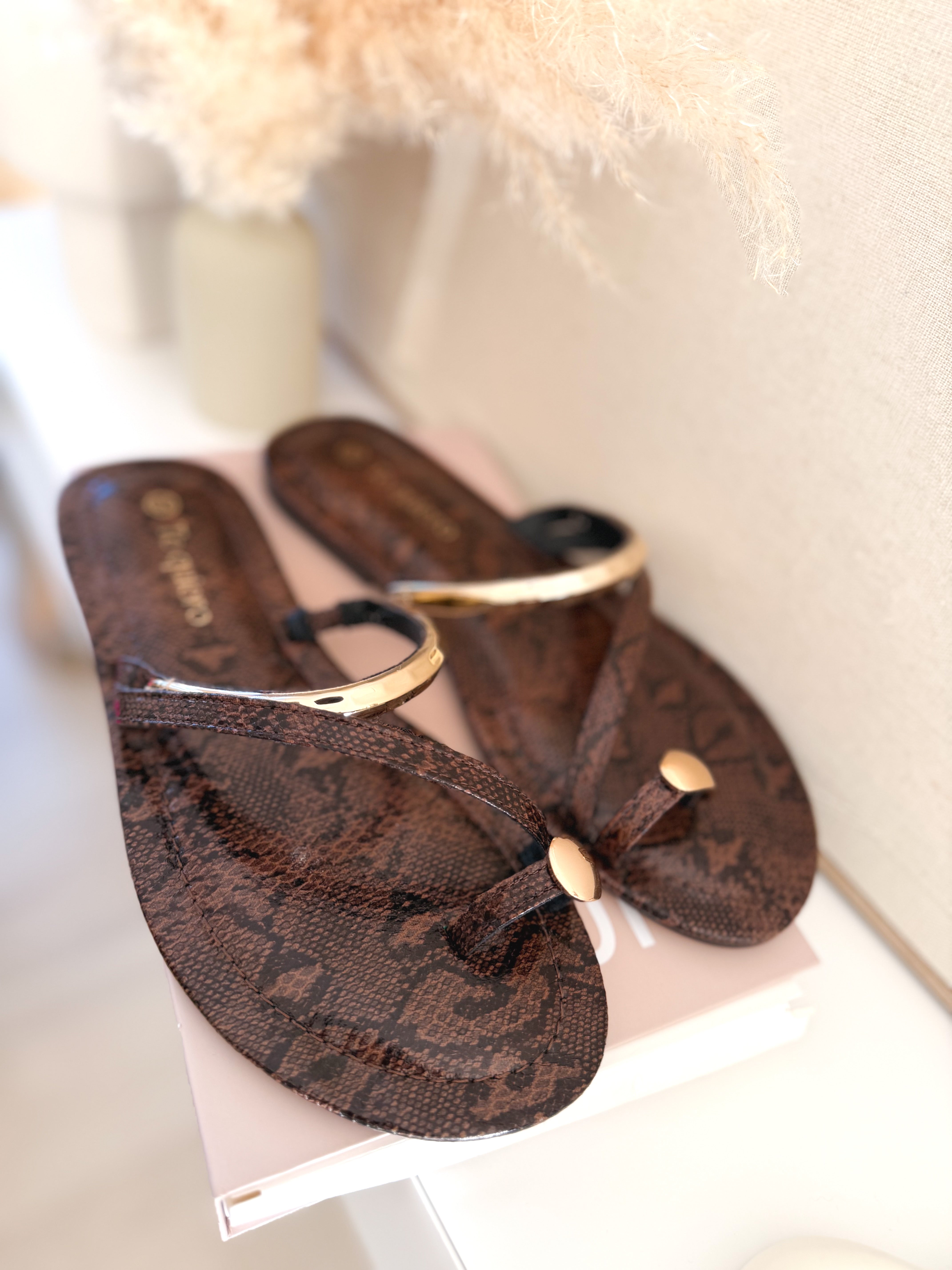 Sandalias combinadas print