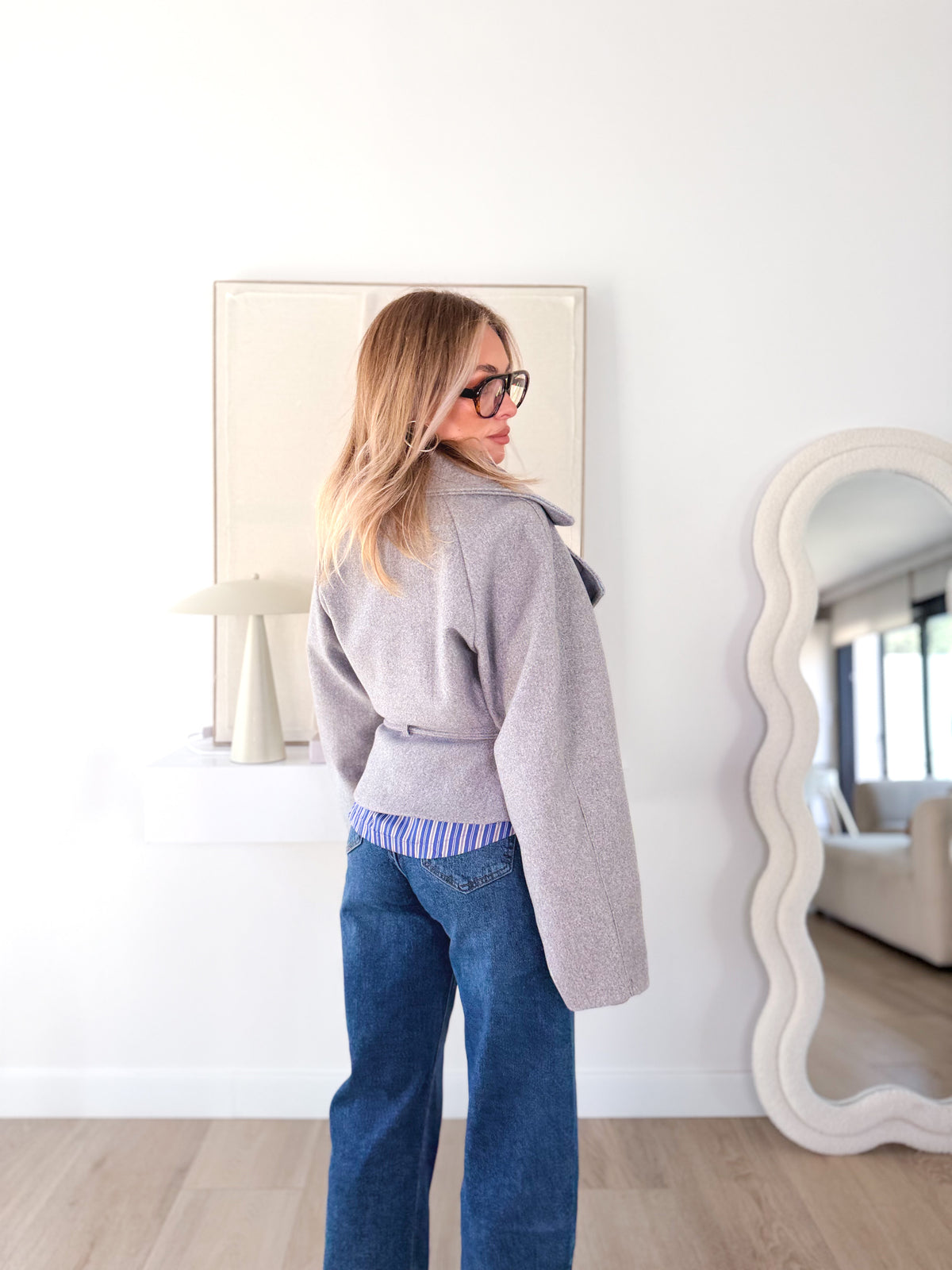 Chaqueta paño anudada