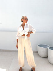 Bombacho satinado beige
