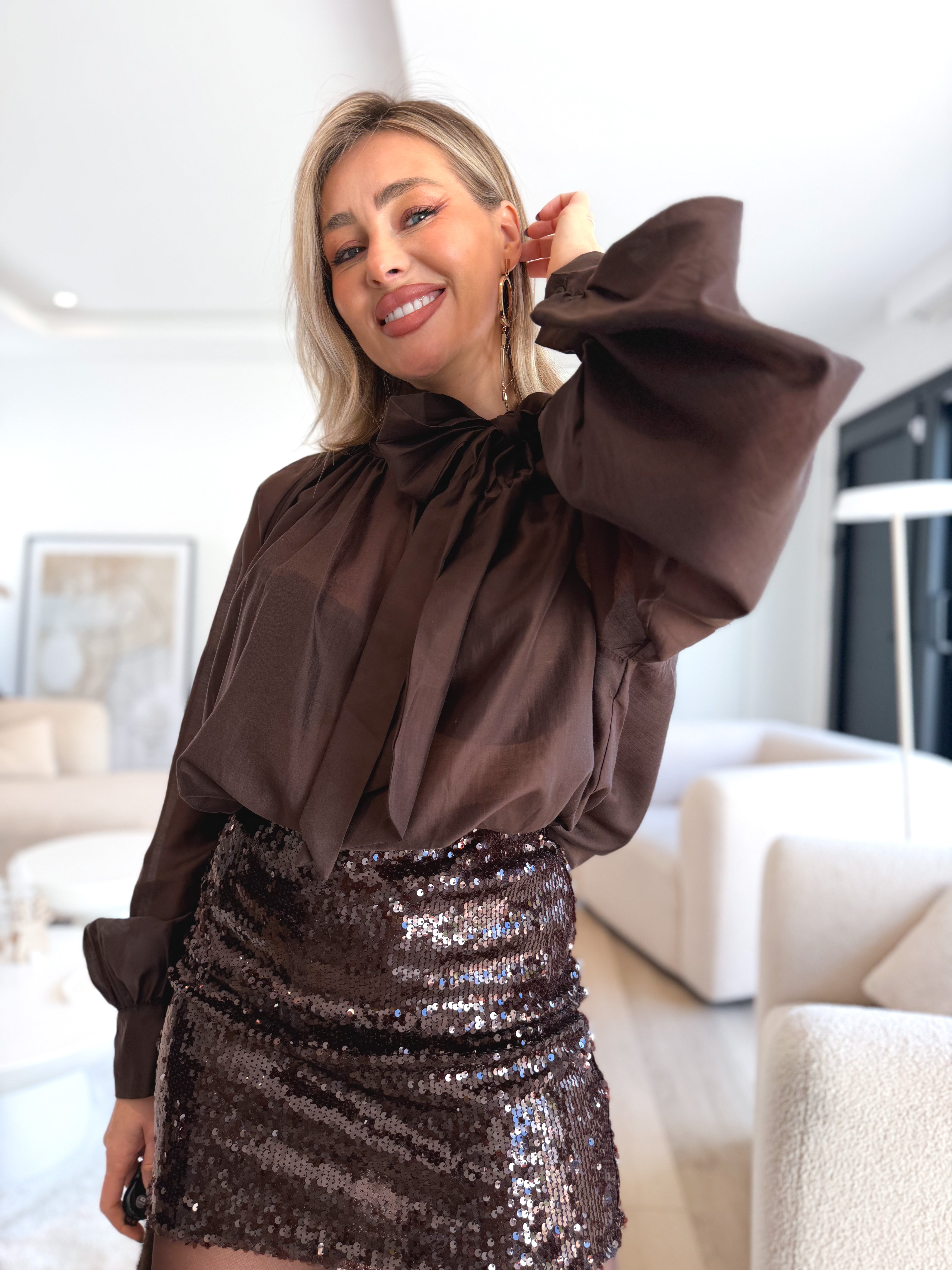 Camisa TELVA marrón