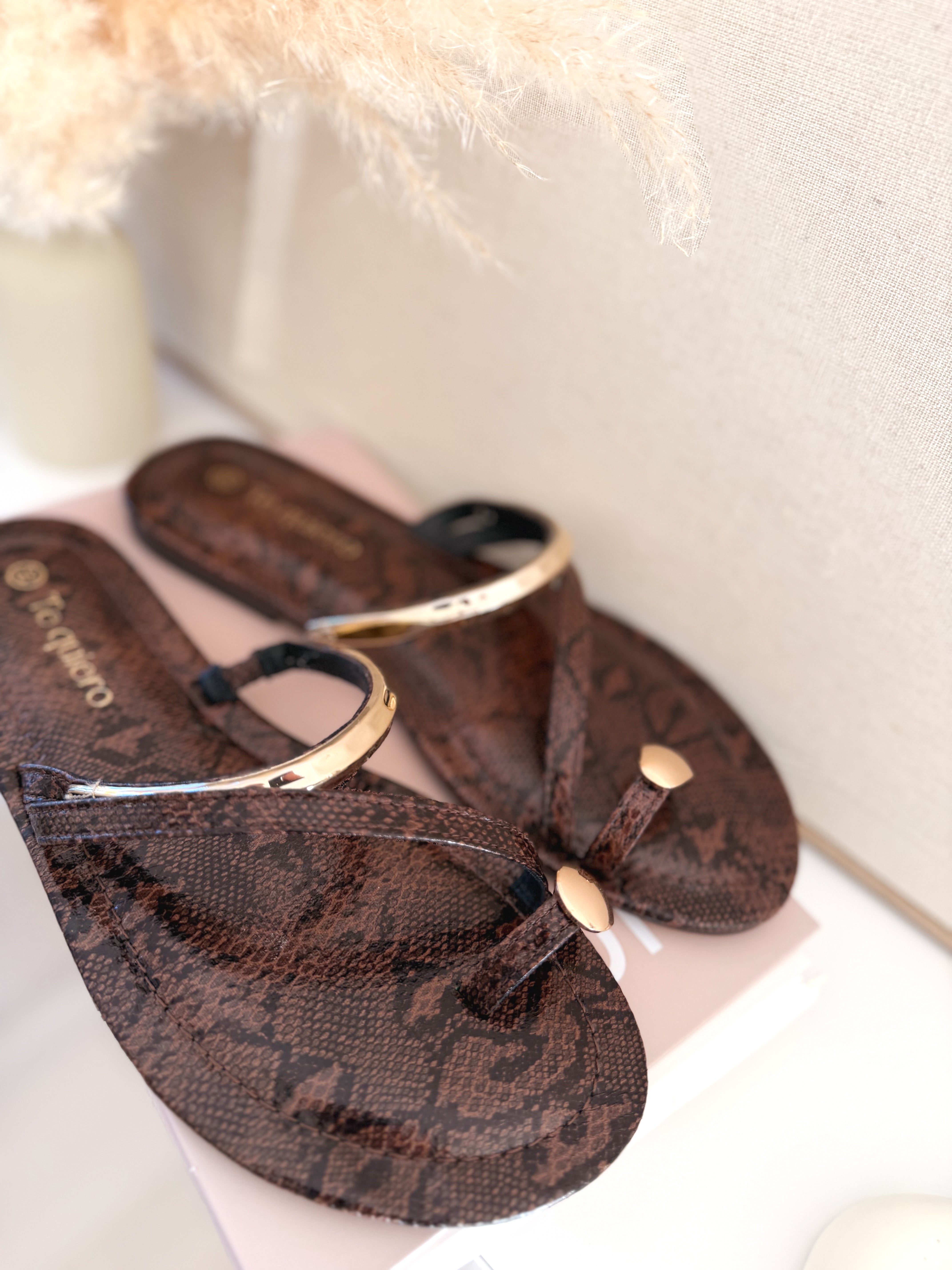 Sandalias combinadas print