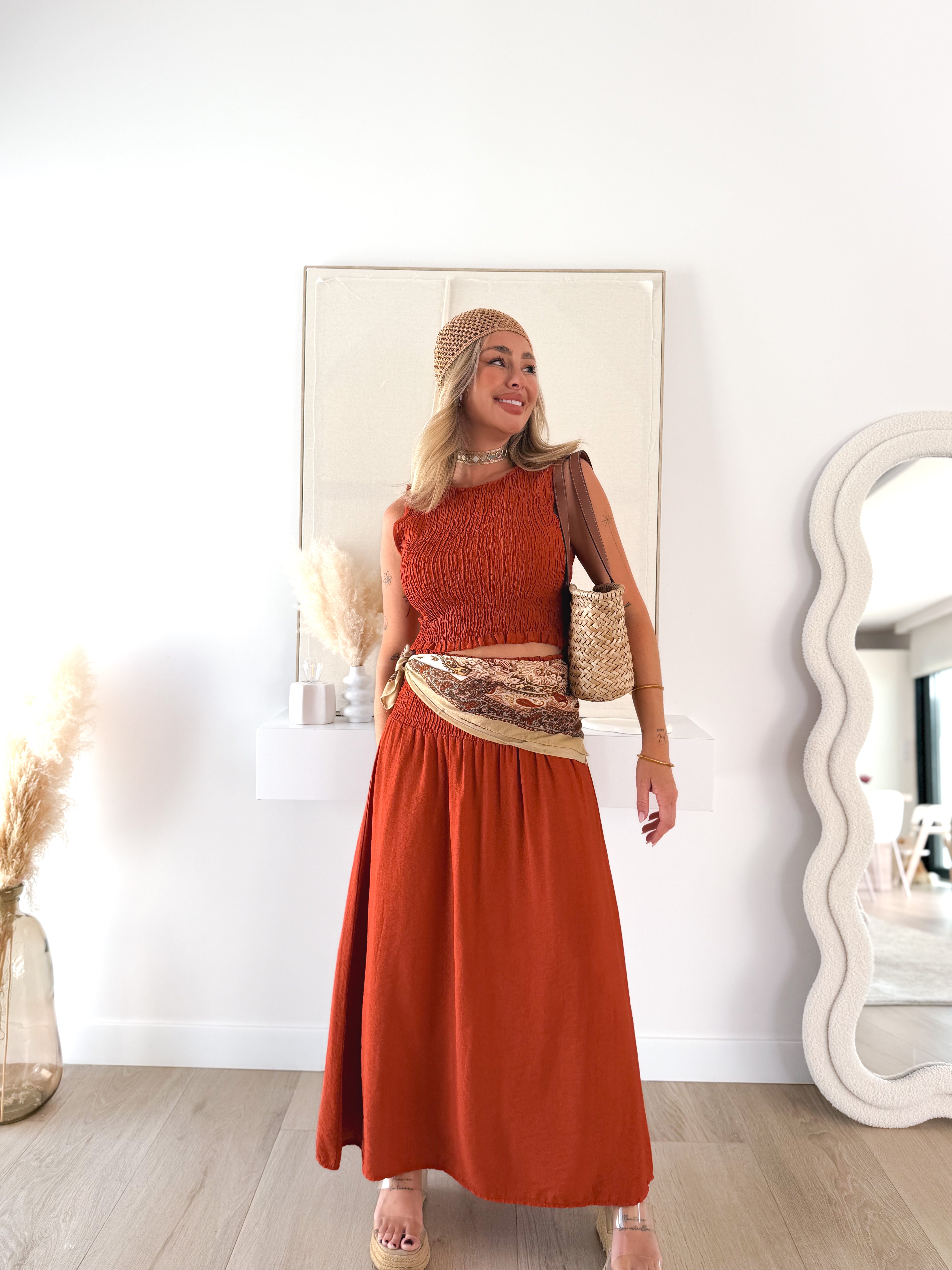 Conjunto Mayda teja
