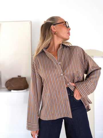 Camisa rayas Camel