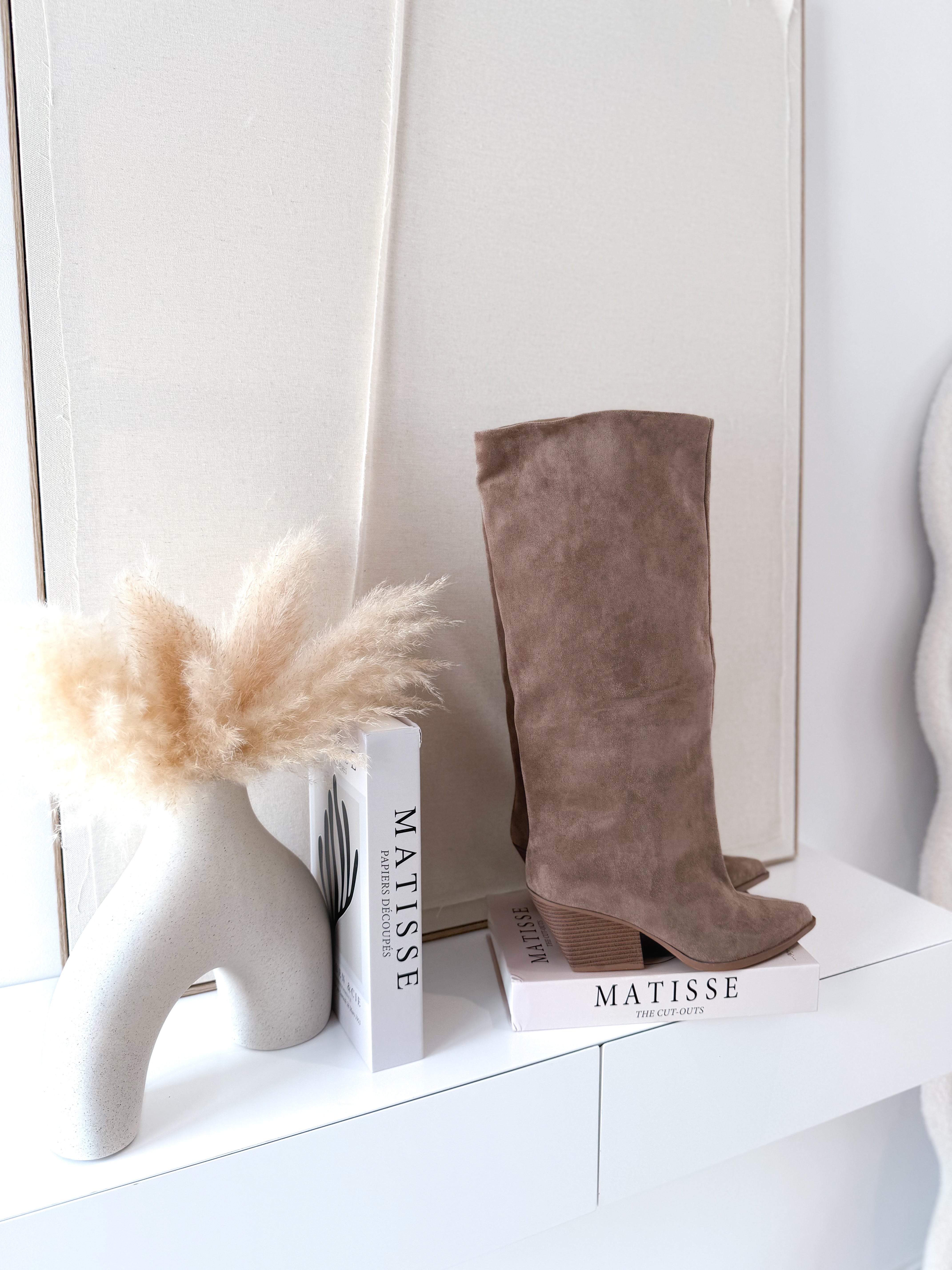 Bota altas taupe