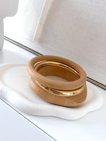 Pack pulseras madera