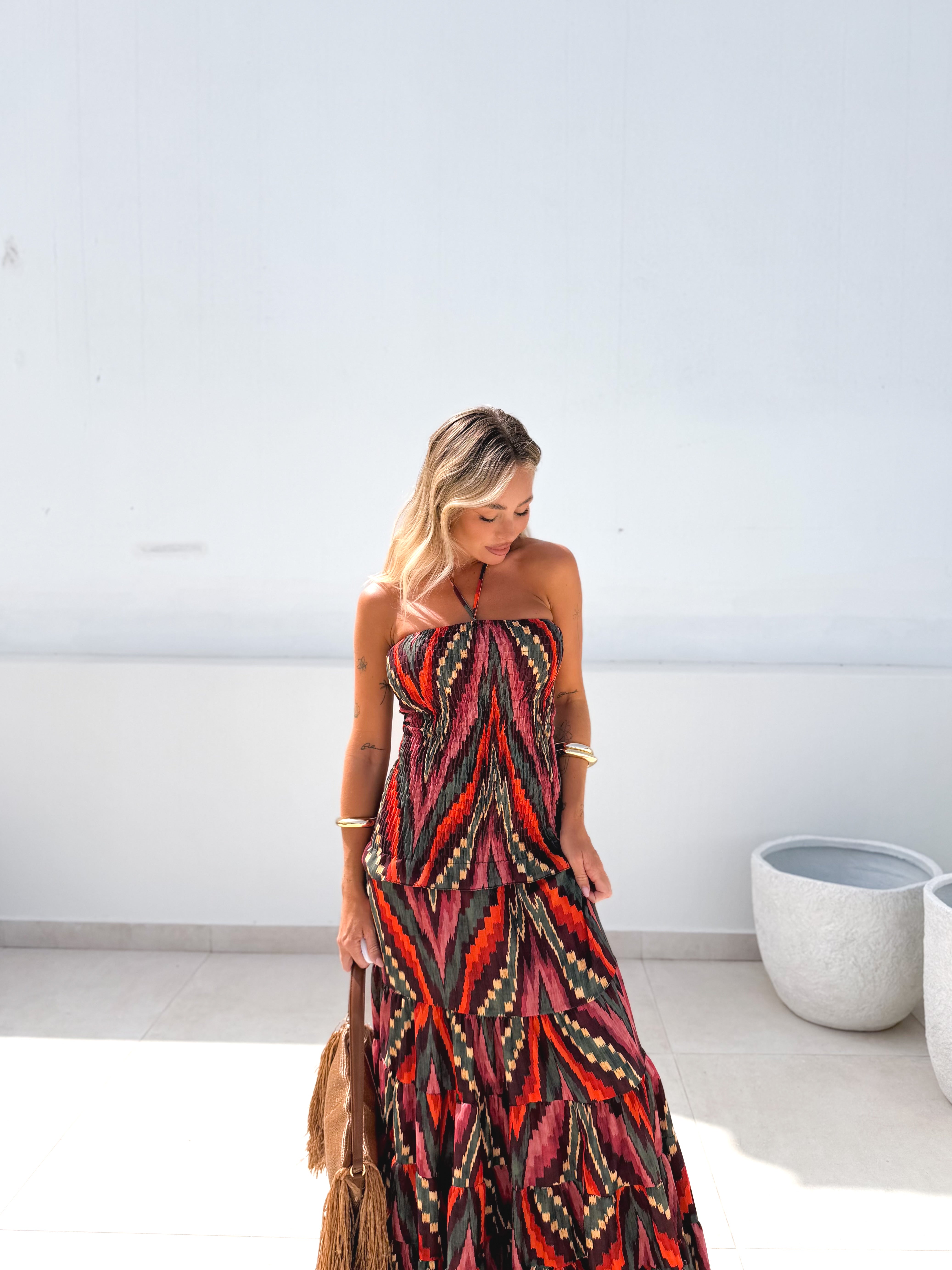 Vestido Aura coral