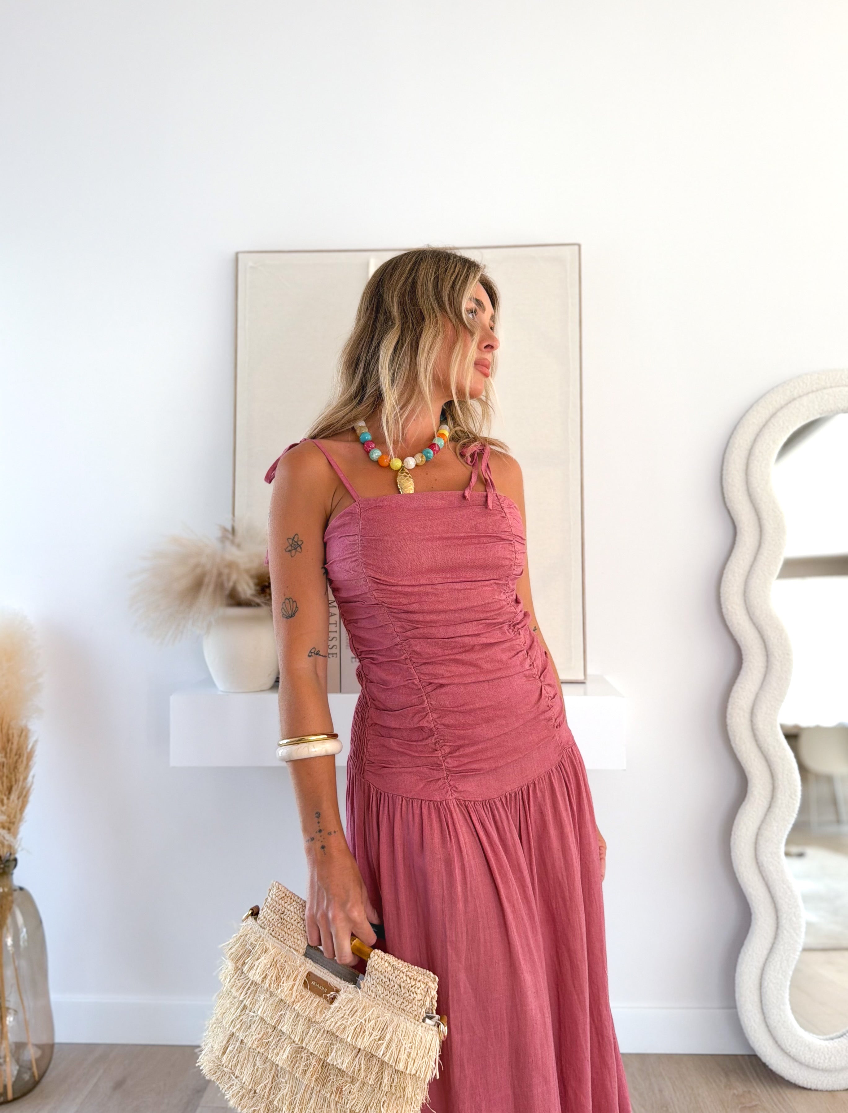 Vestido Velvä Rosa