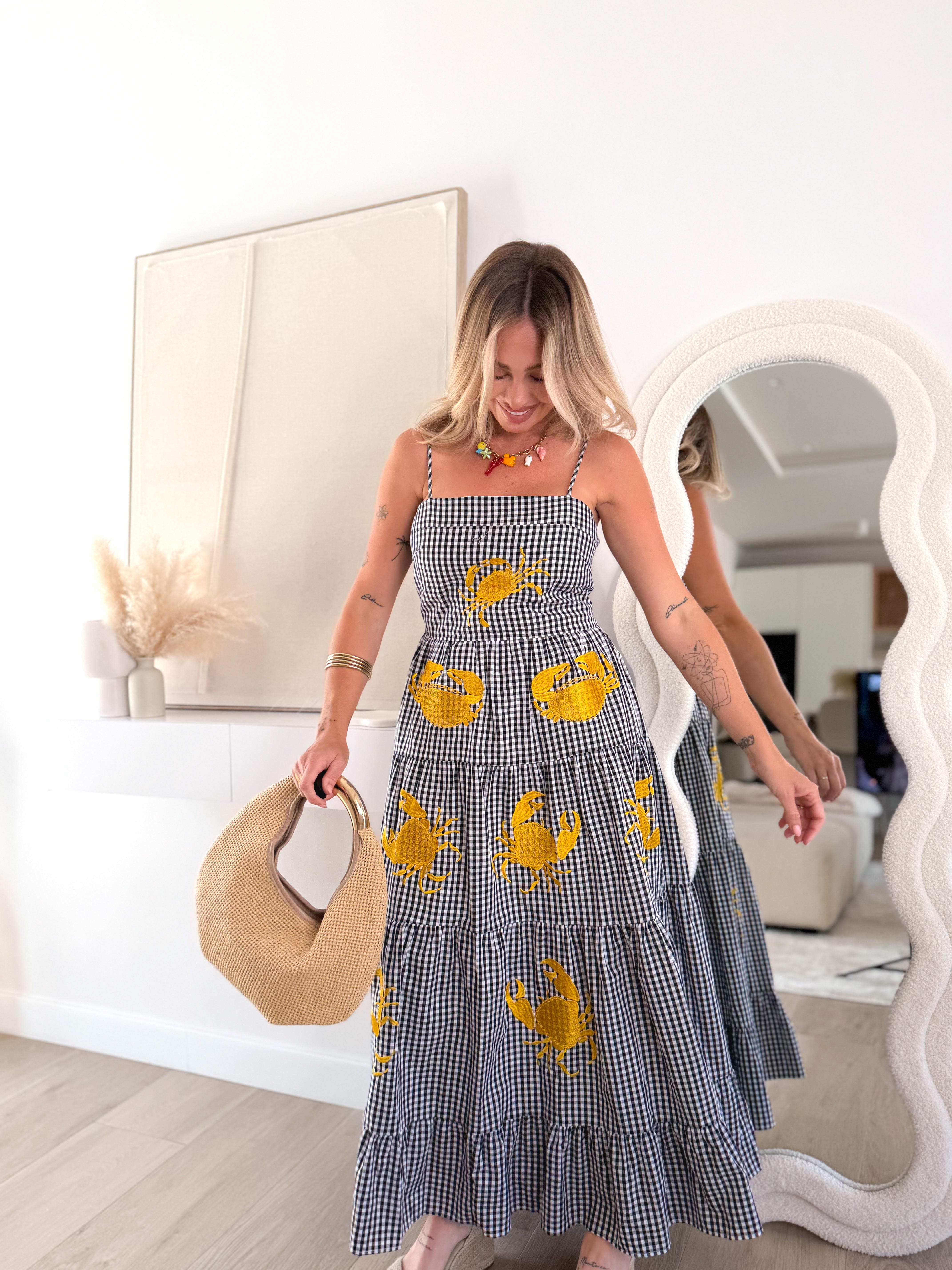Vestido Vichy combinado