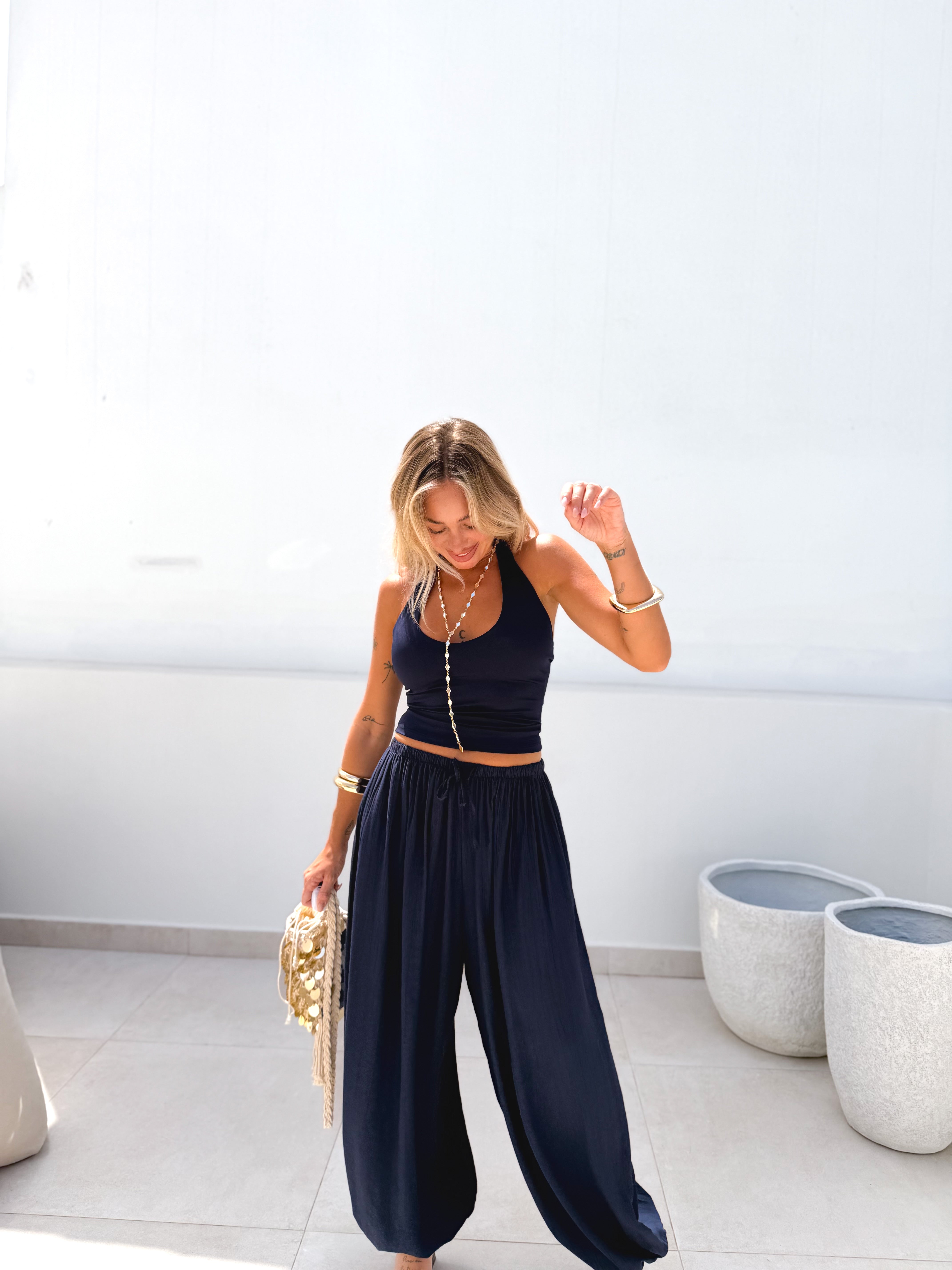Pantalón Bombacho Azul