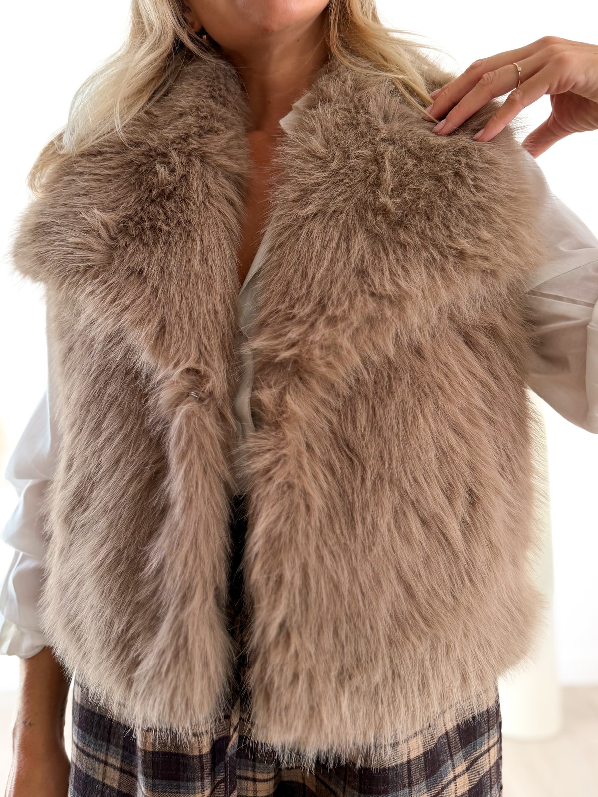 Chaleco pelo Camel
