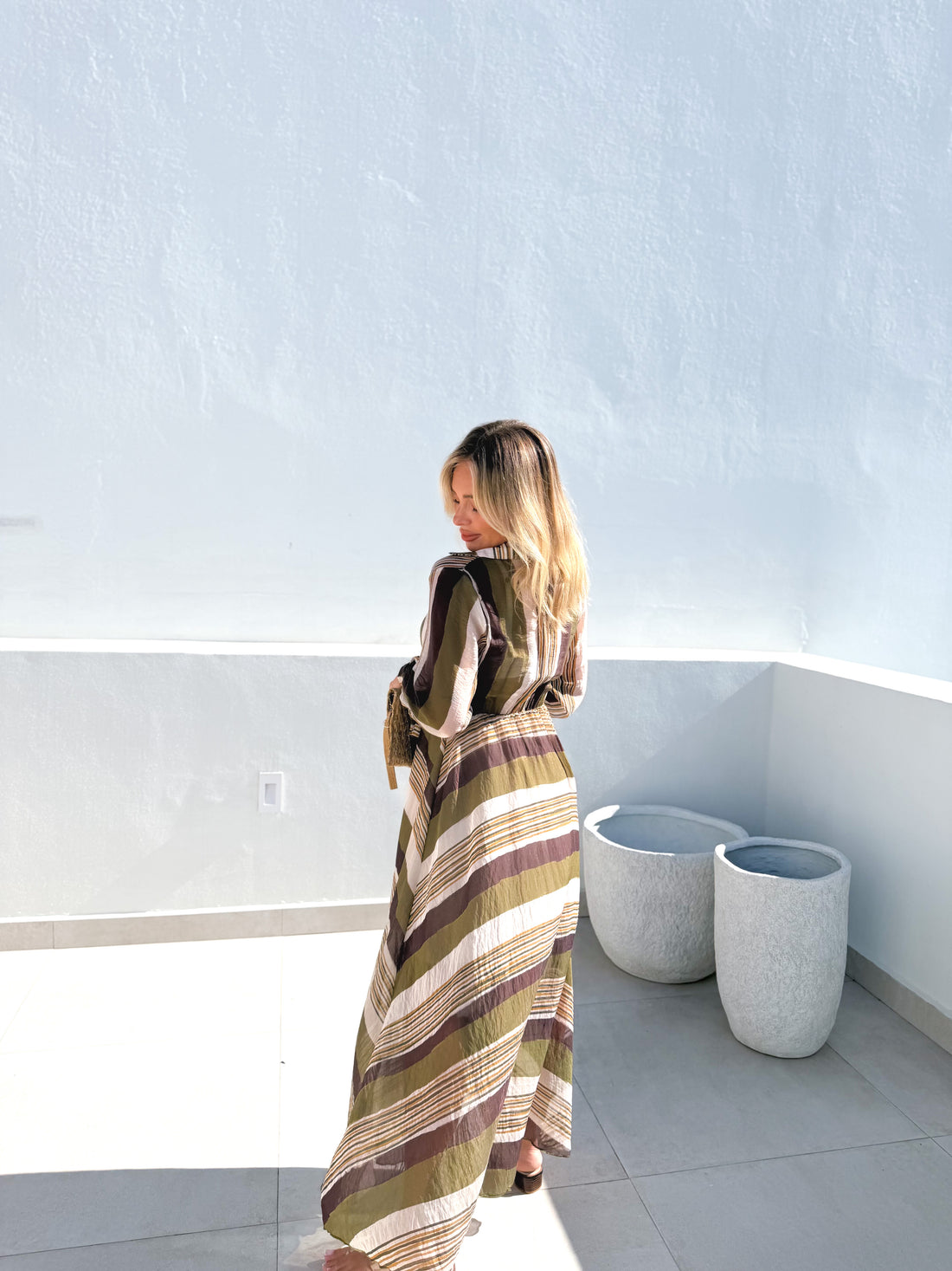 Vestido kimono verde