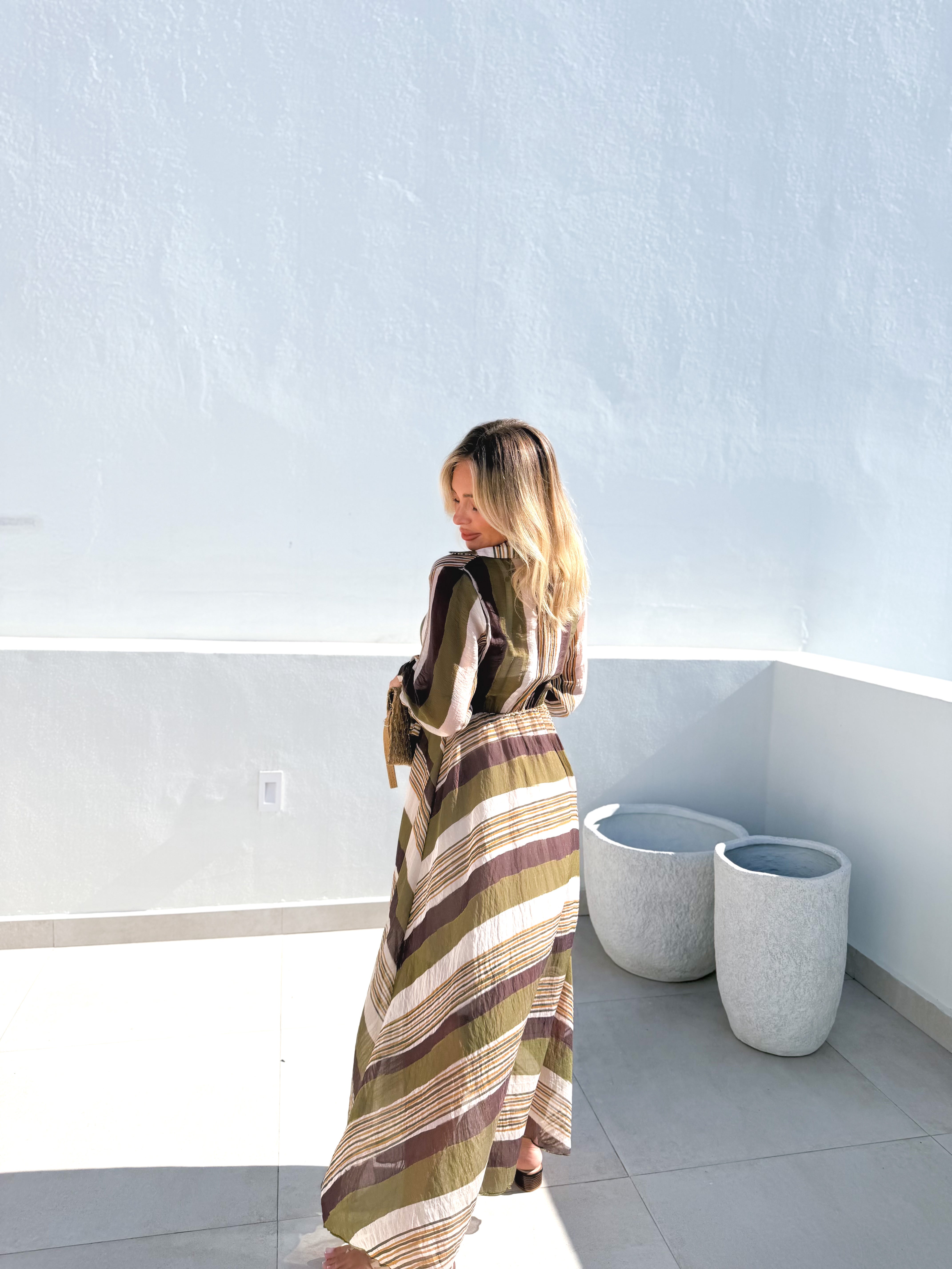 Vestido kimono verde