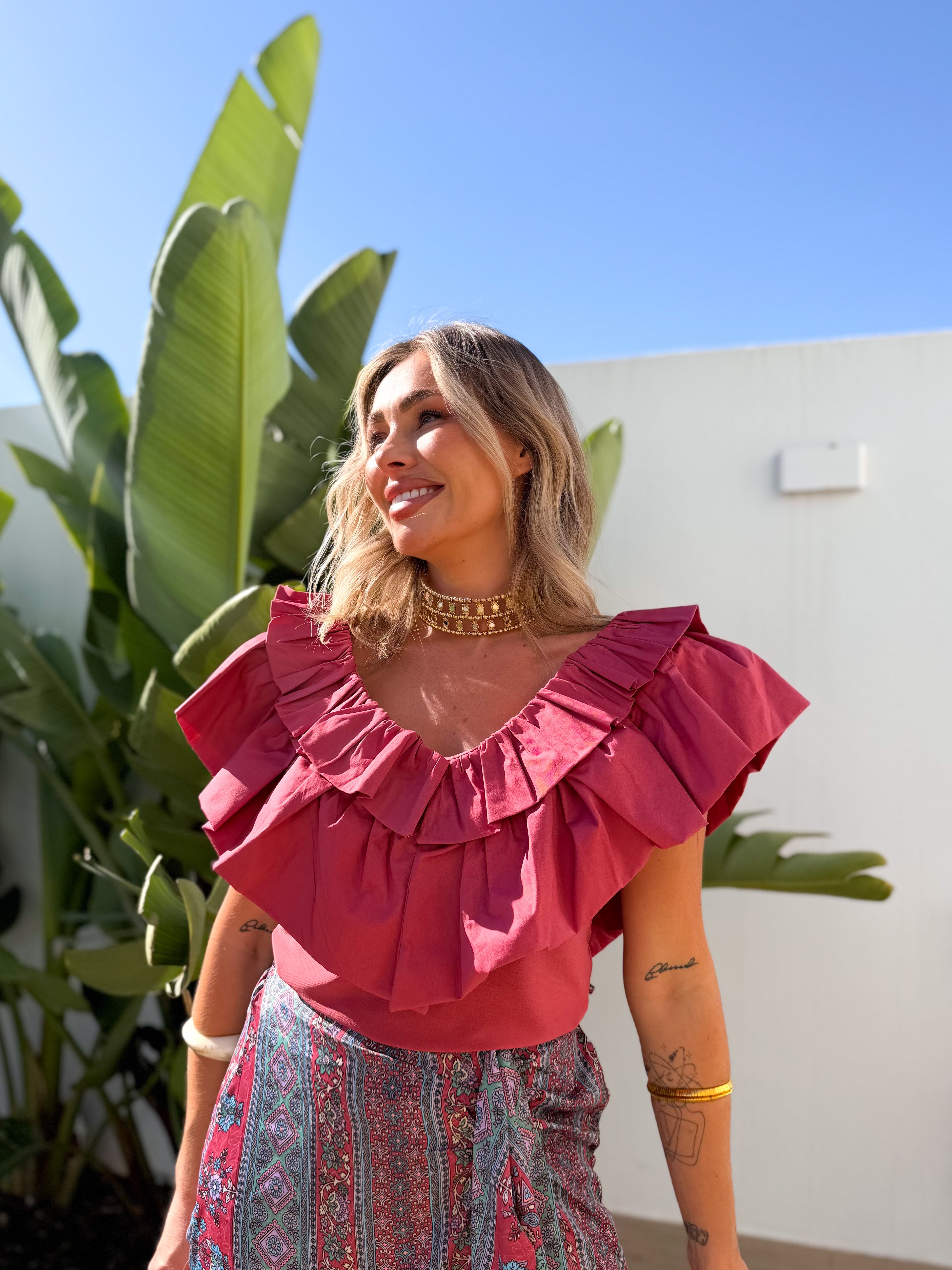 Blusa Aura Coral