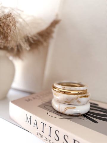 Pack pulseras nácar blanco