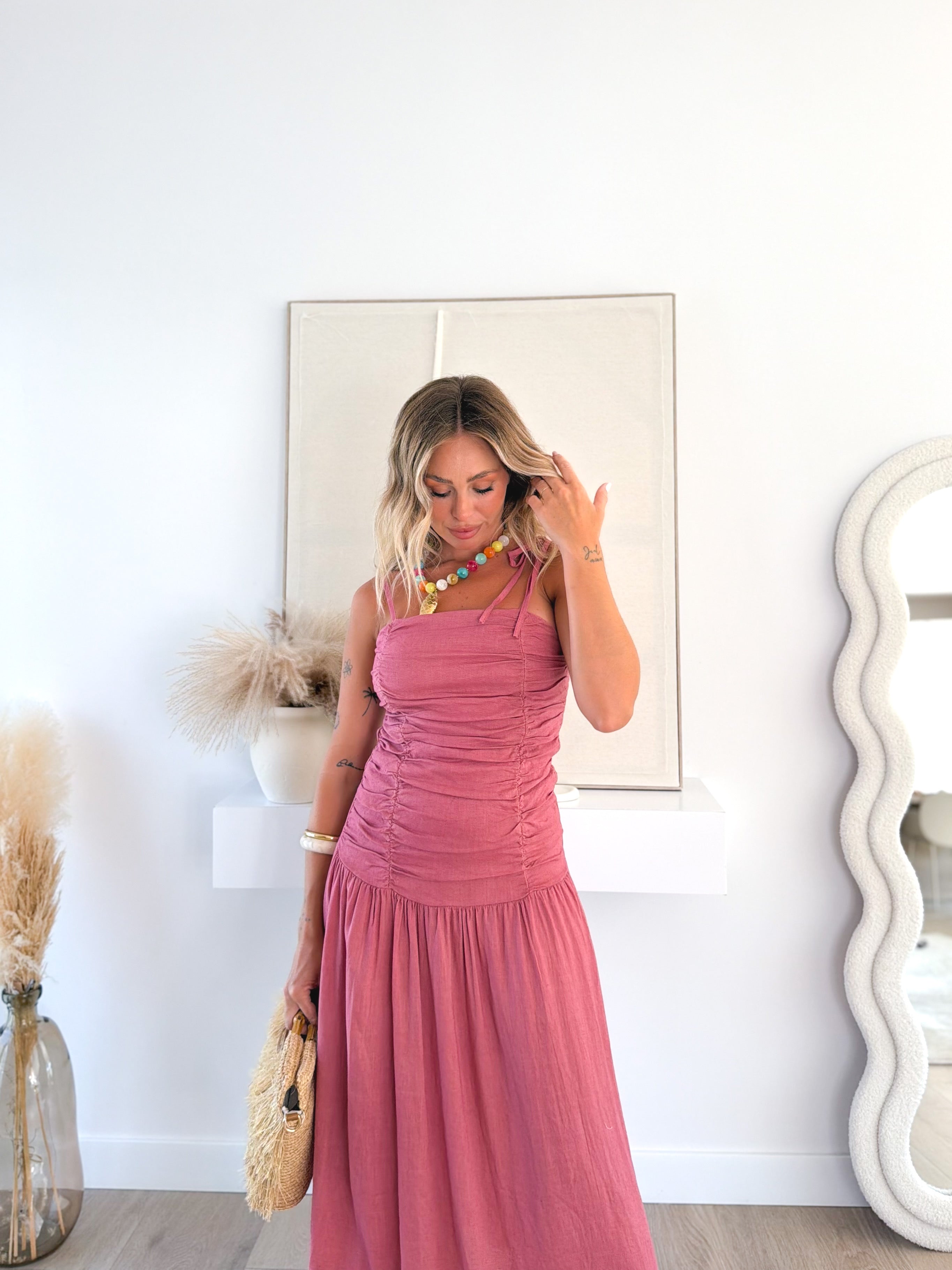Vestido Velvä Rosa