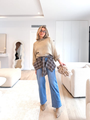 Jeans combinado pañuelo