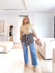 Jeans combinado pañuelo