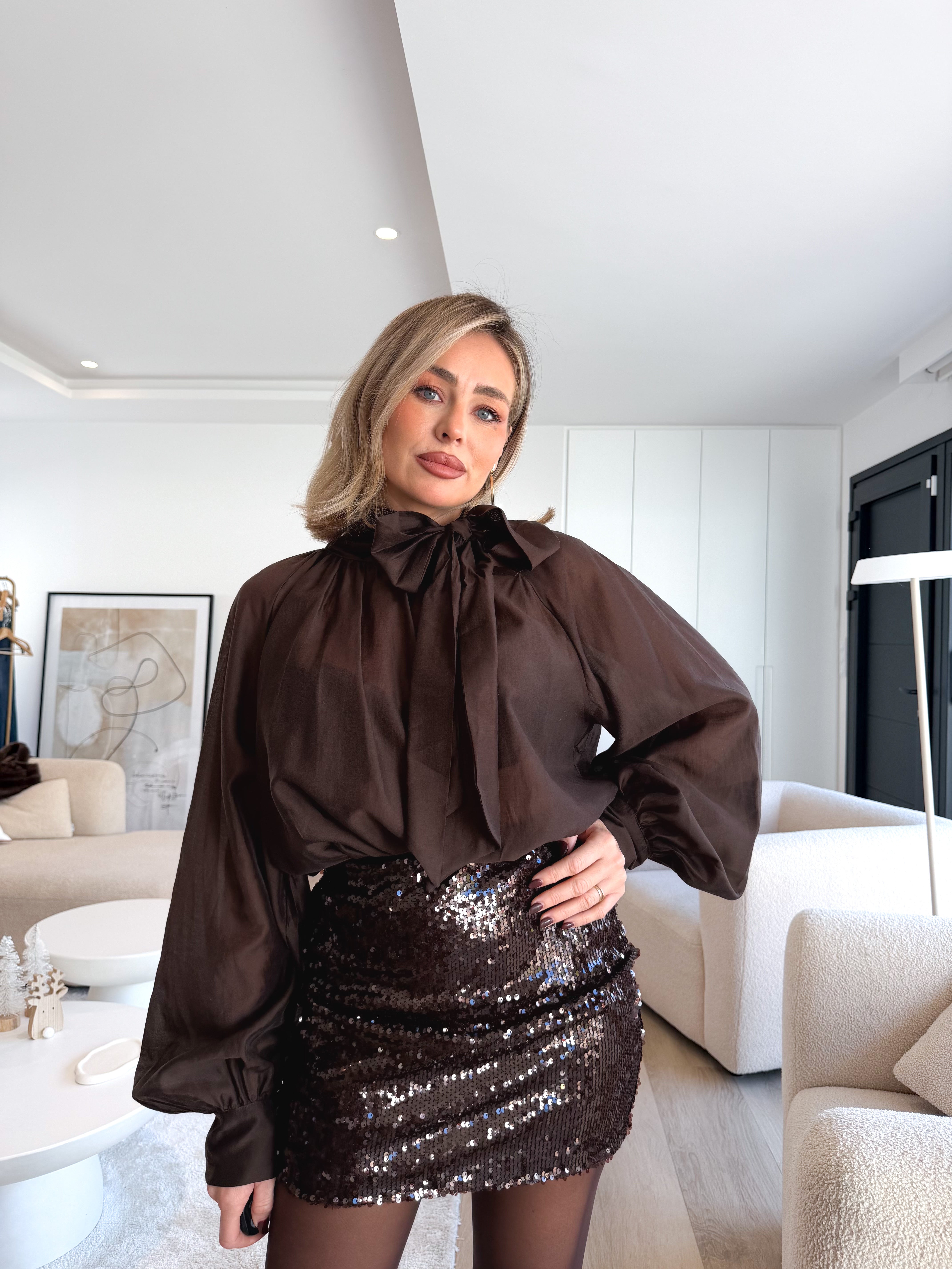 Camisa TELVA marrón