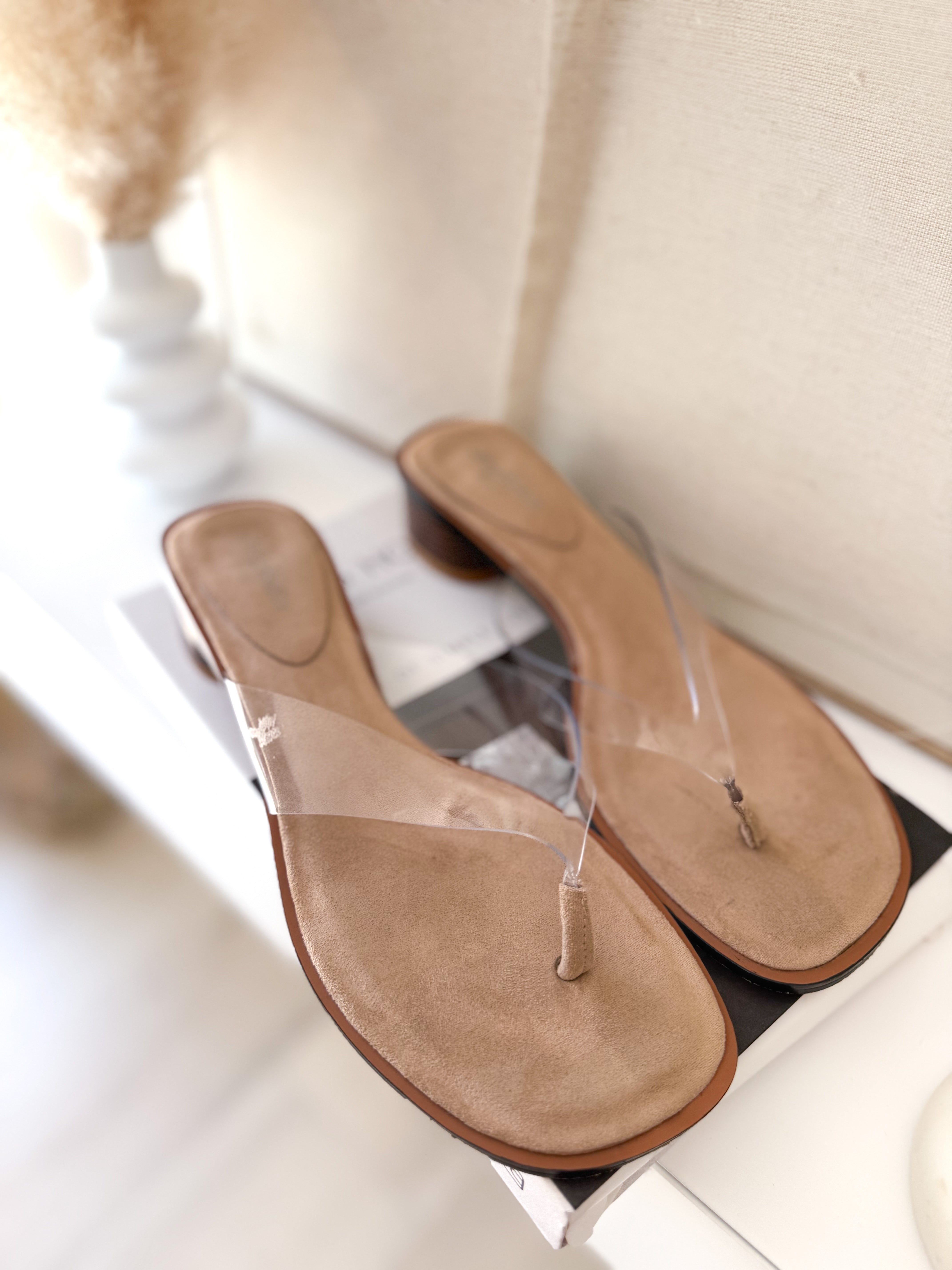 Sandalias dedo transparentes