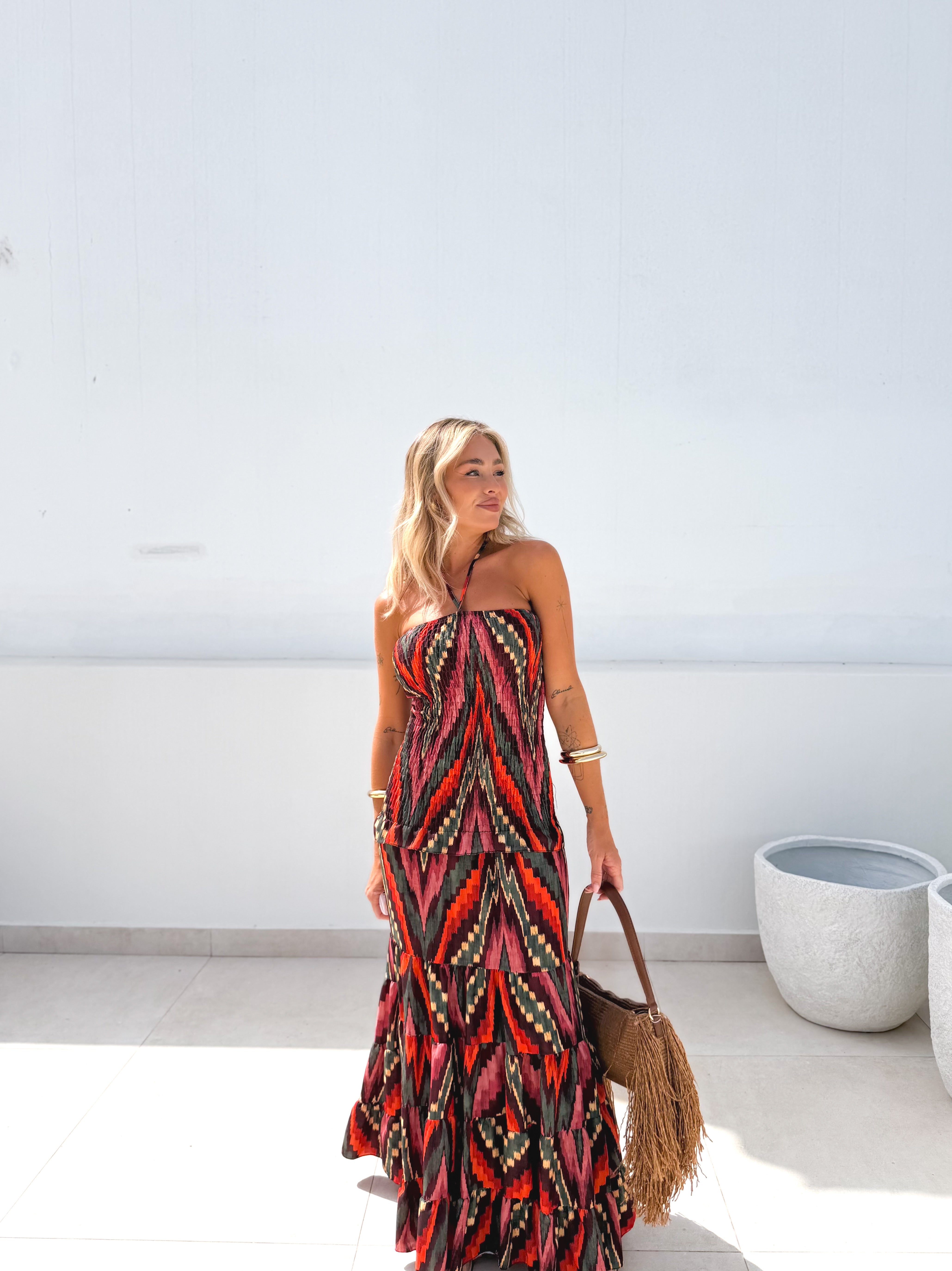 Vestido Aura coral
