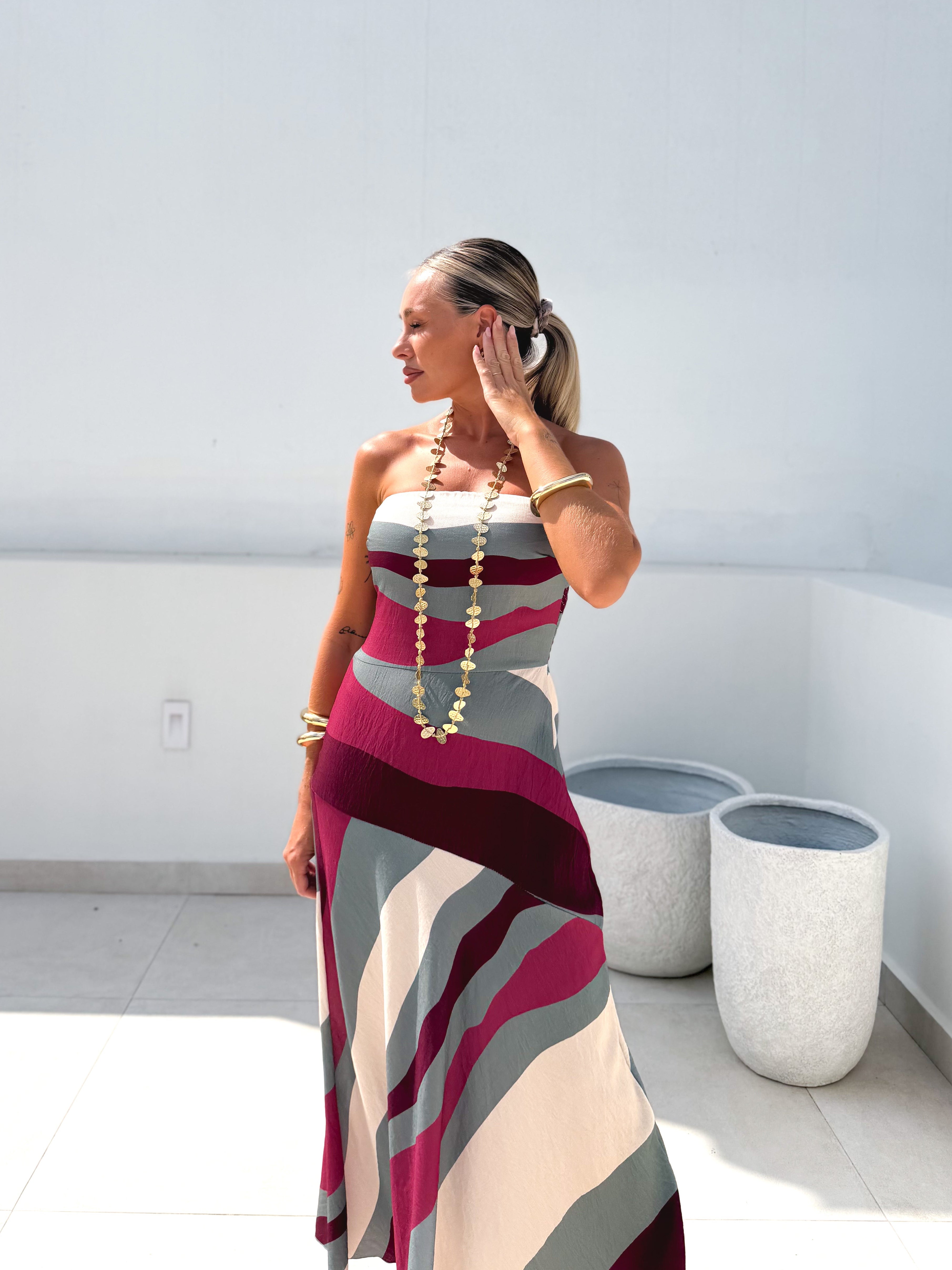 Vestido banda azul