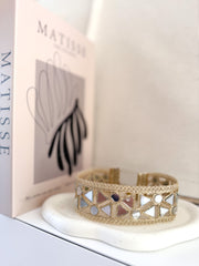 Choker espejos forrado
