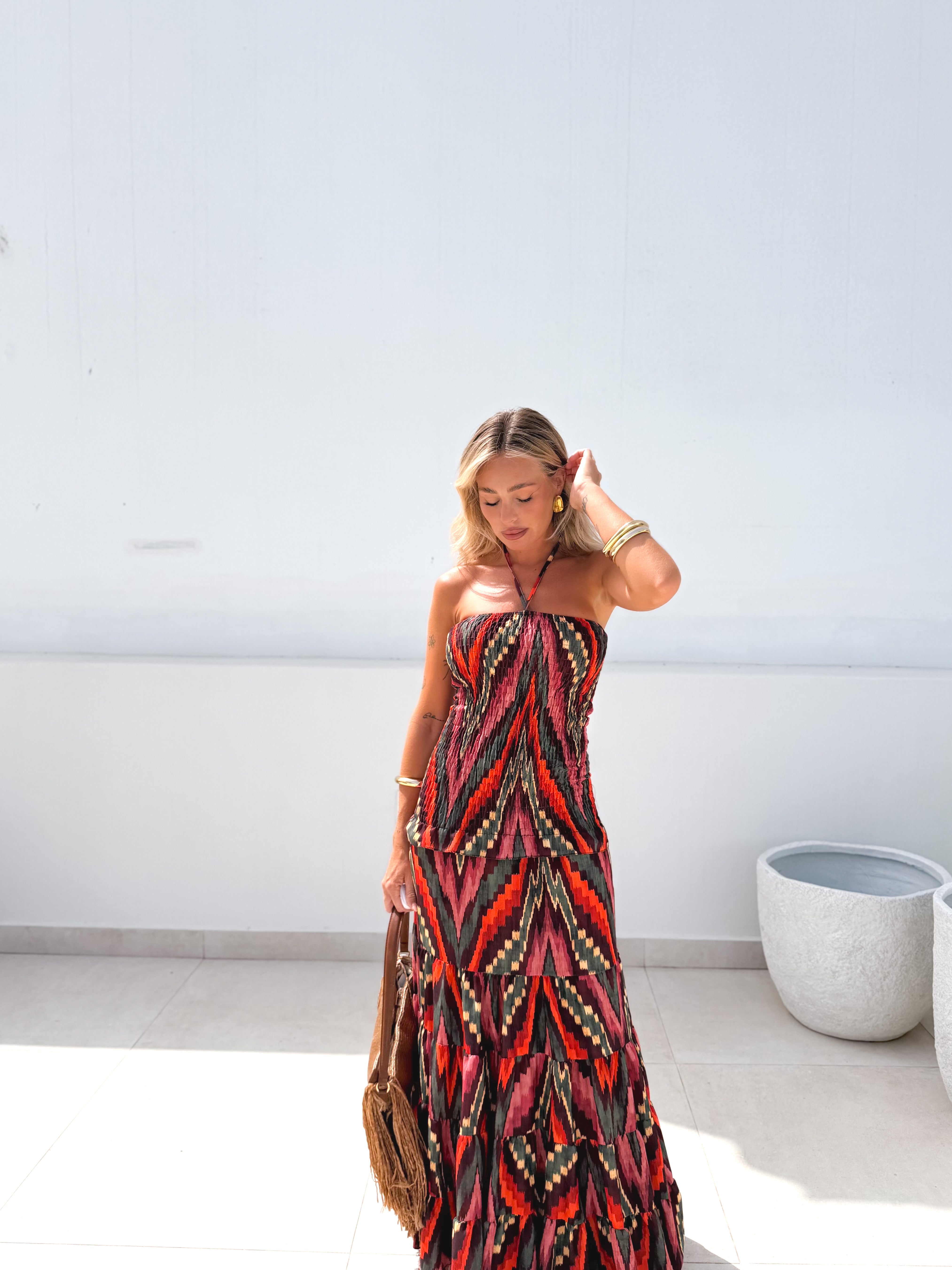 Vestido Aura coral
