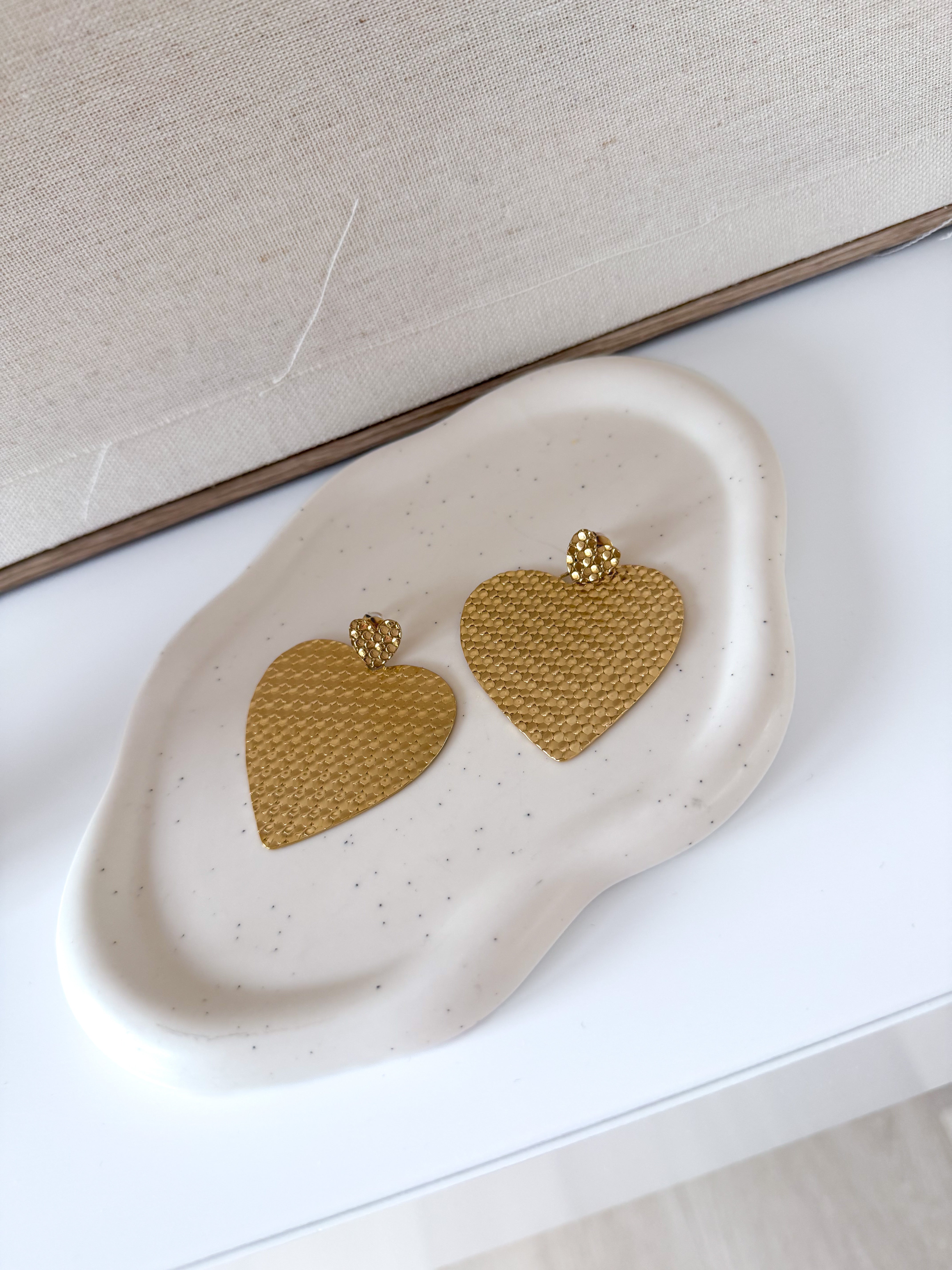 Pendientes doble corazón