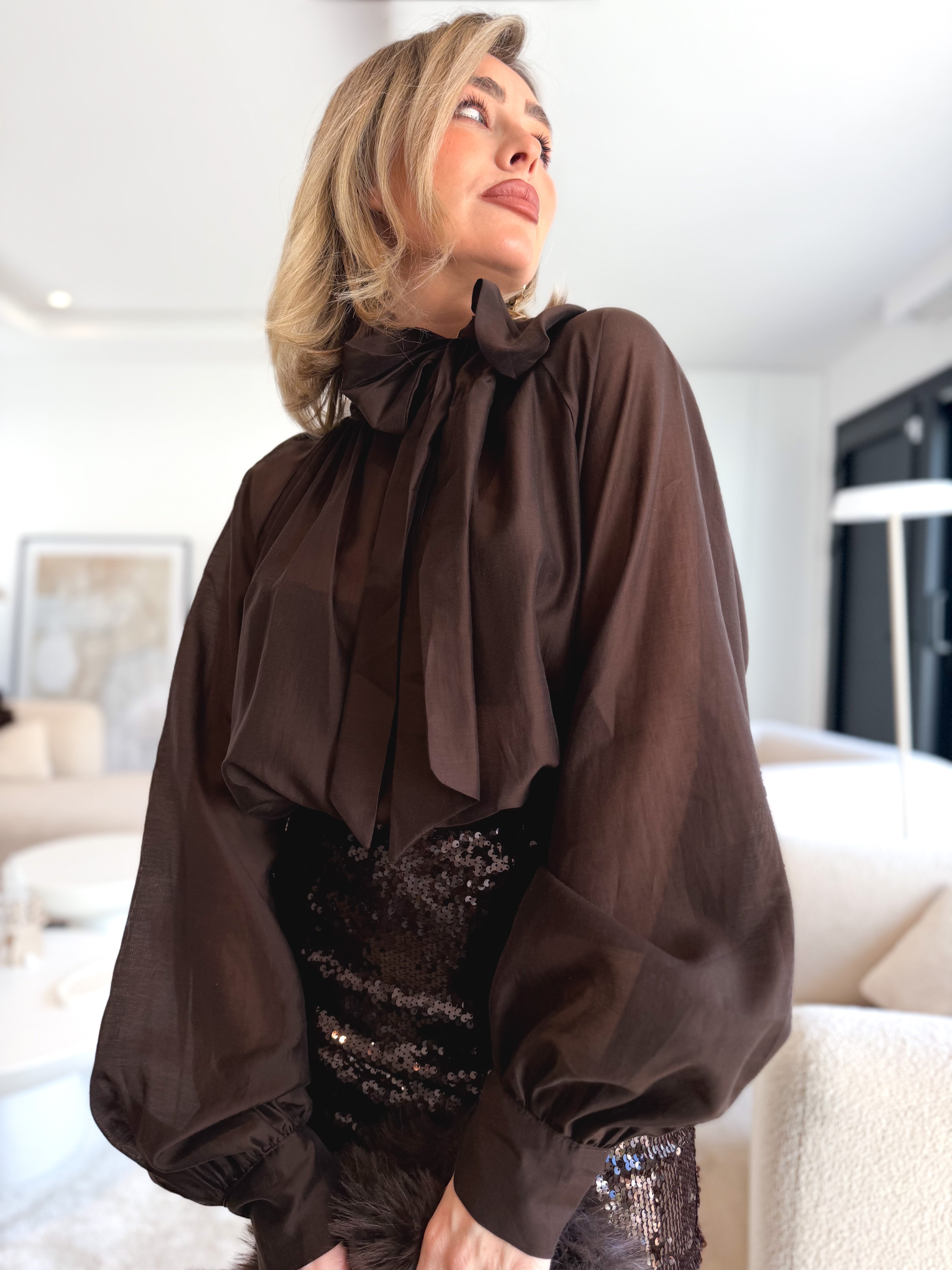 Camisa TELVA marrón