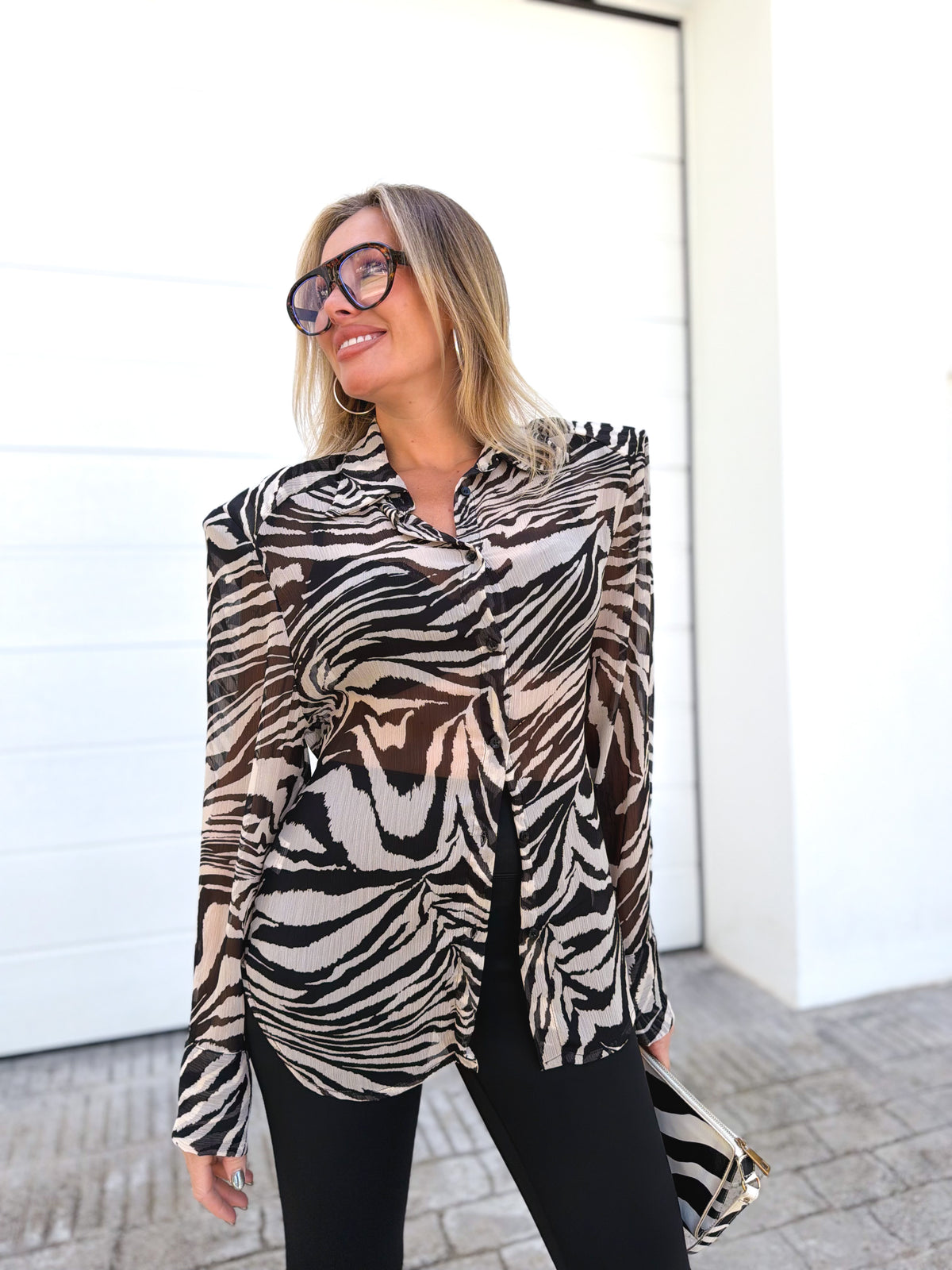 Blusa print cebra