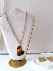 Collar largo corazón