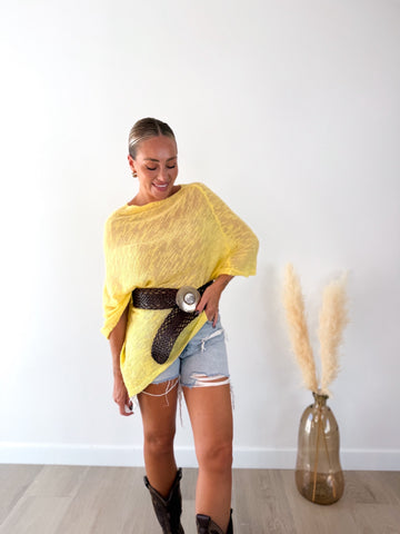 Poncho punto amarillo