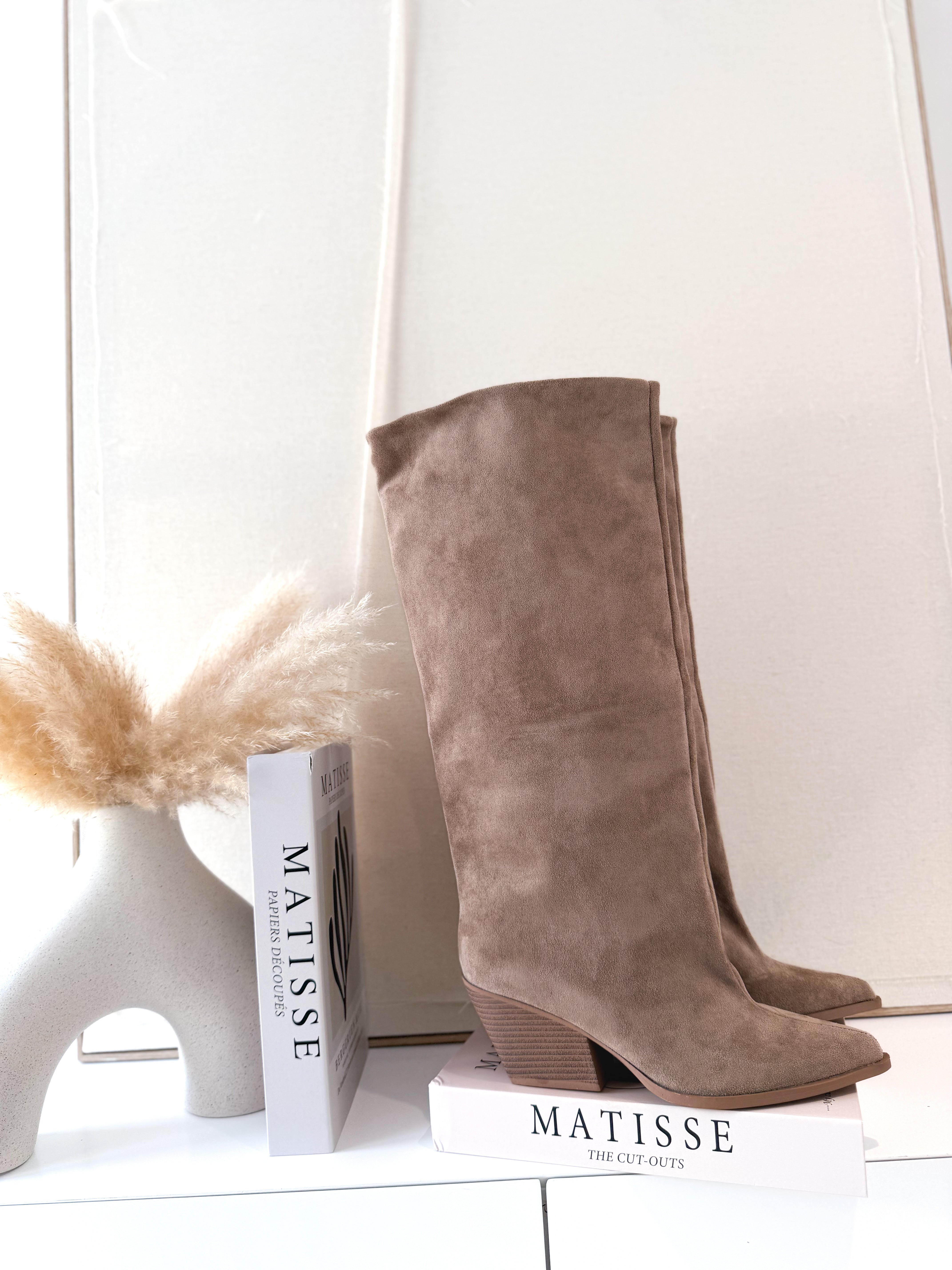 Bota altas taupe