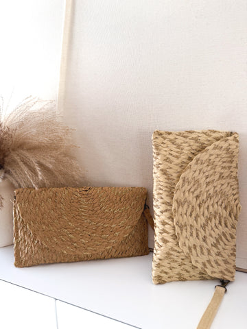 Cartera yute y oro