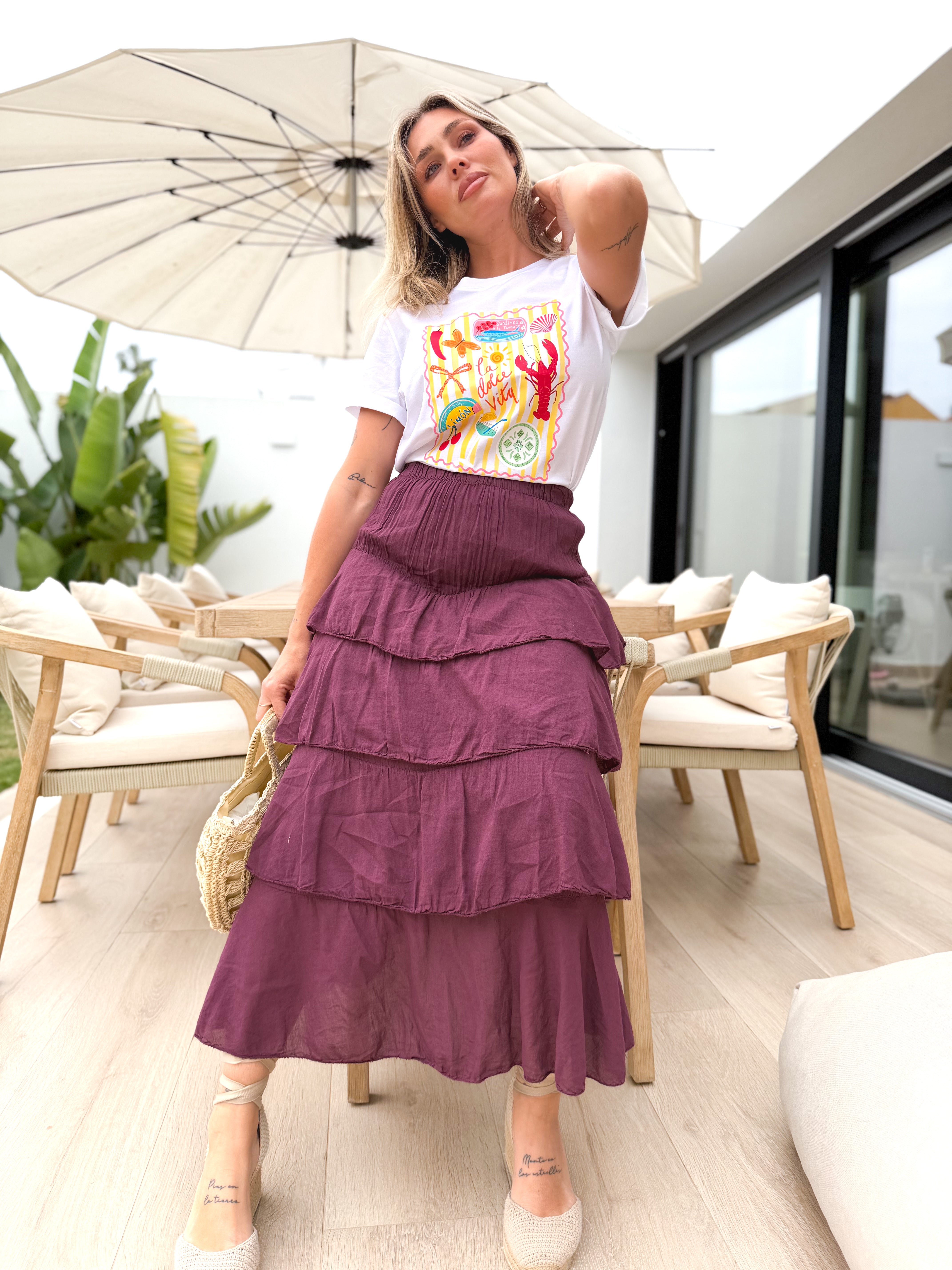Falda SAMUELA Malva