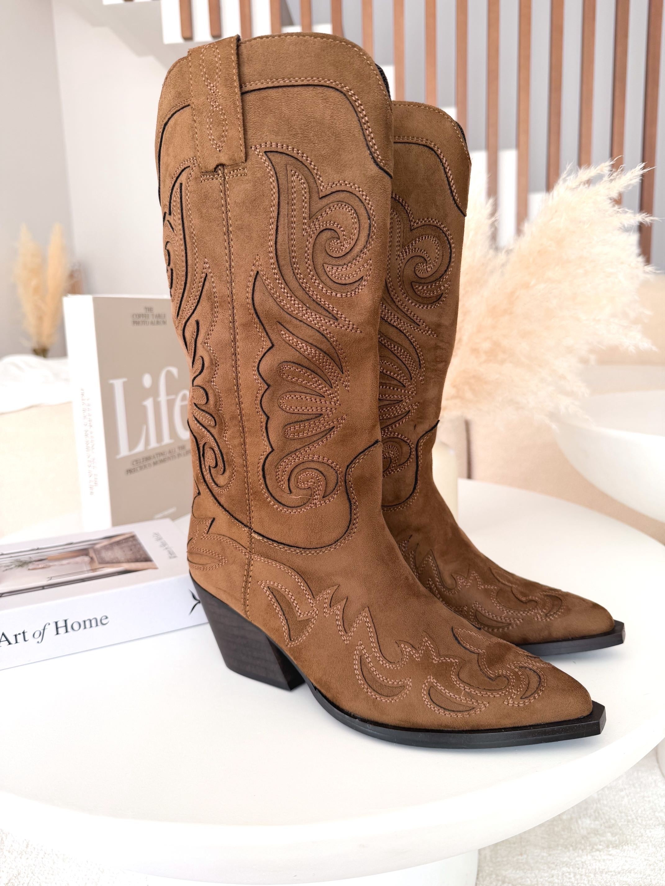Botas Cowboy camel
