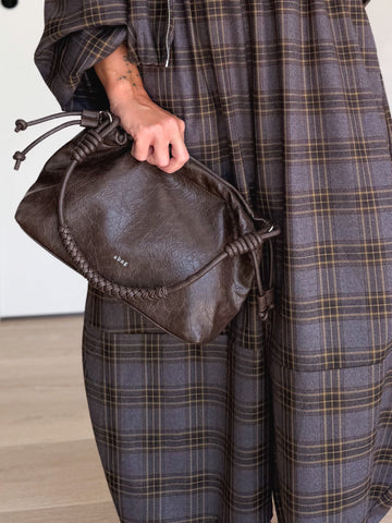 Bolso polipiel asa trenzada