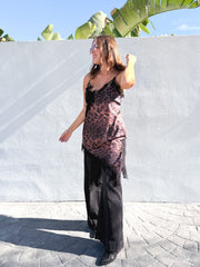 Top lencero largo print