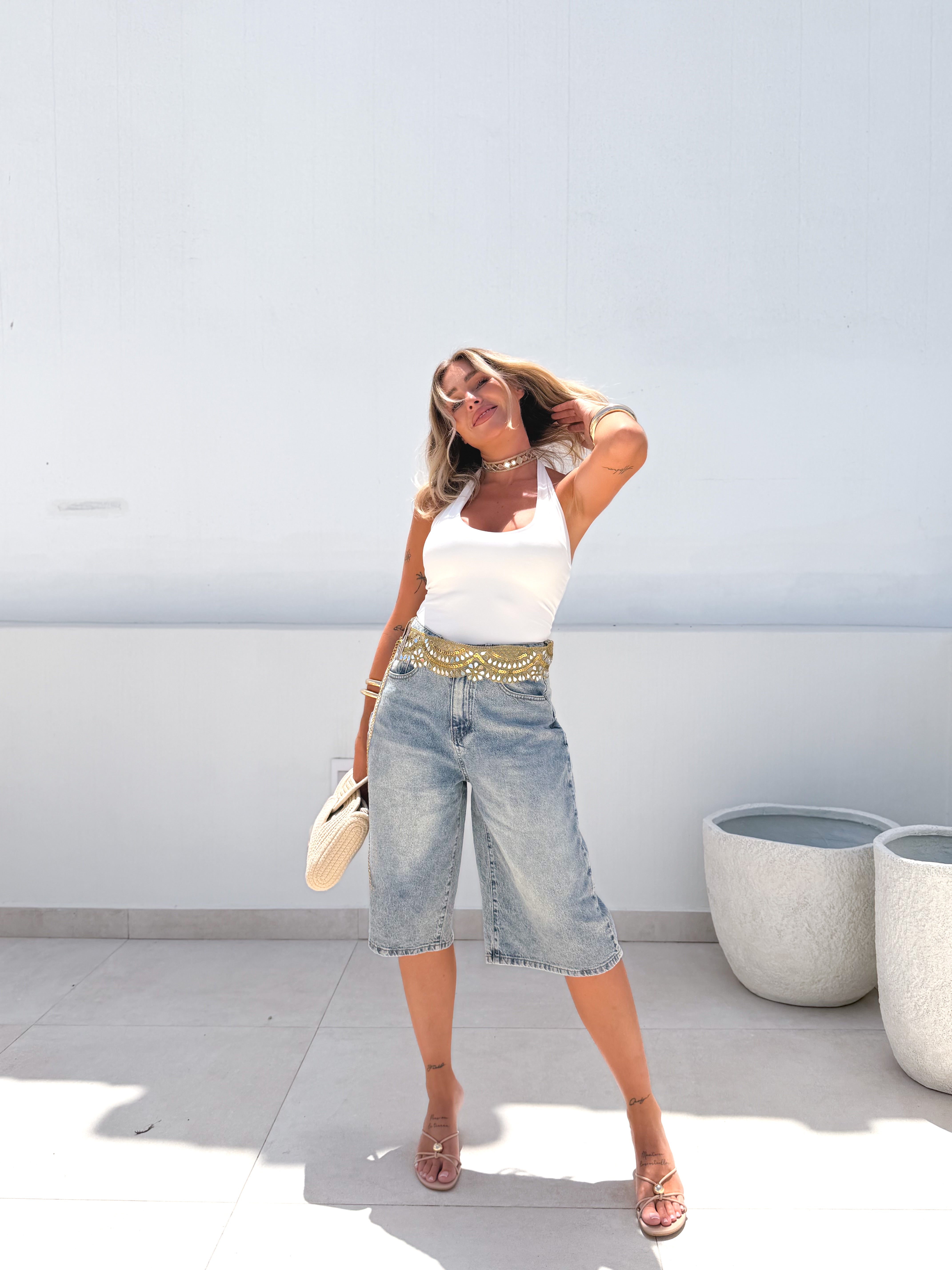 Bermuda denim low fit