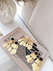 Pendientes combinado cascada con nacar