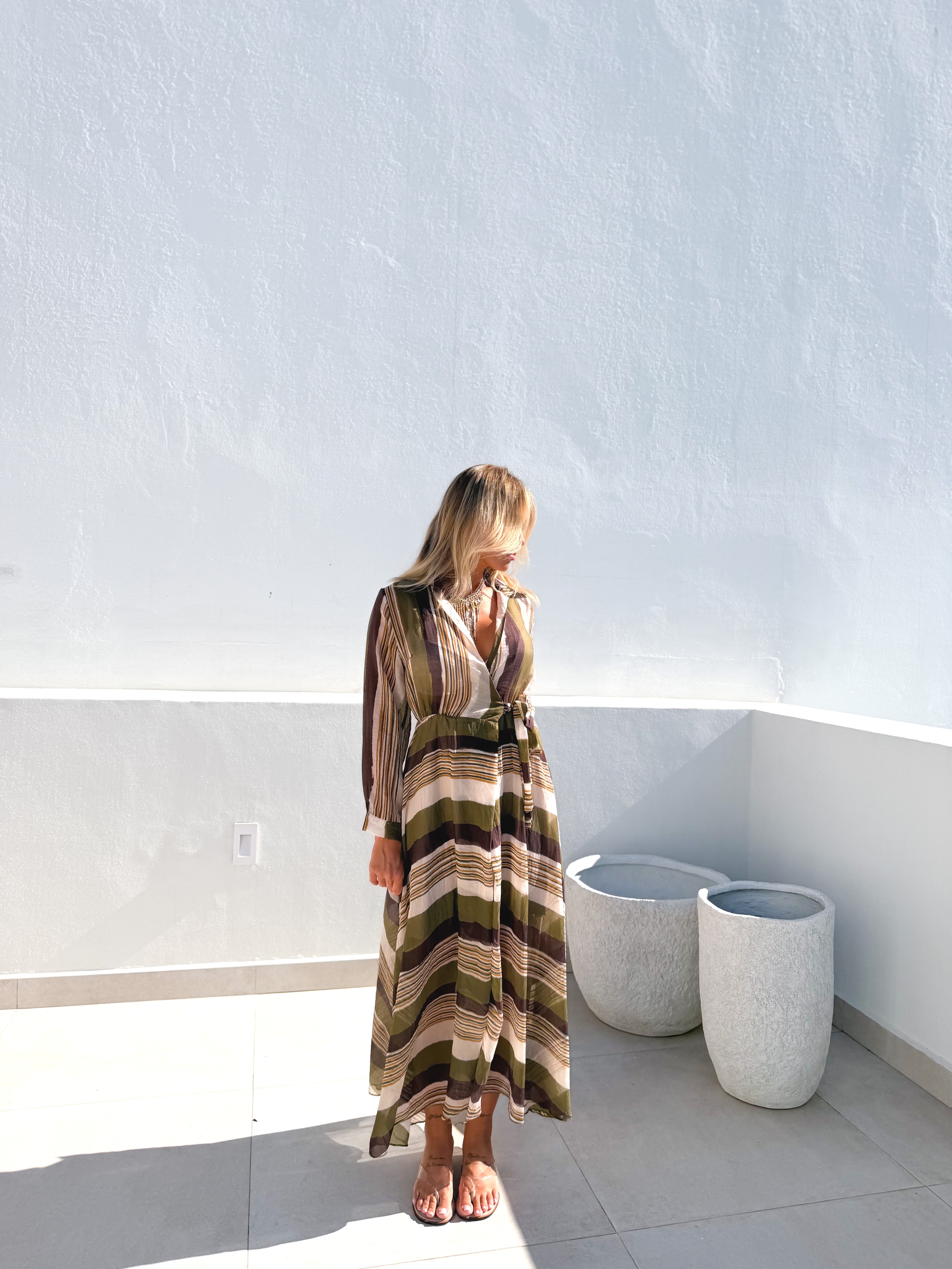 Vestido kimono verde