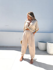 Bombacho lino beige