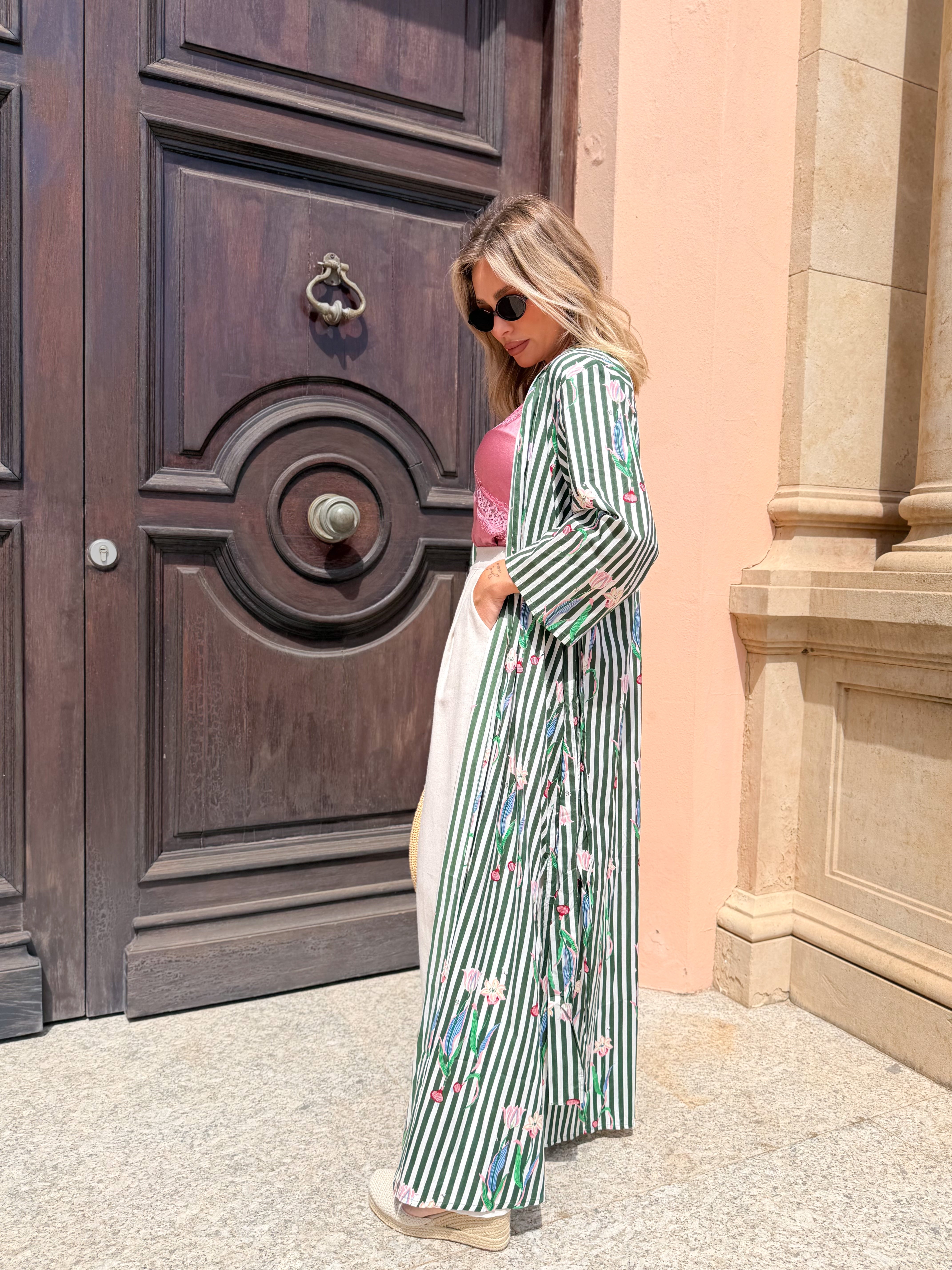 Kimono estampado Verde