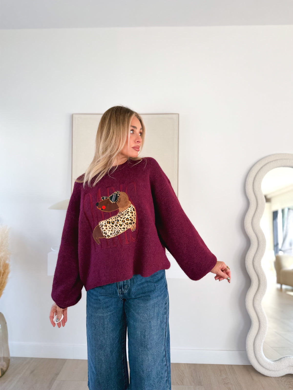 Jersey Paris Burgundy
